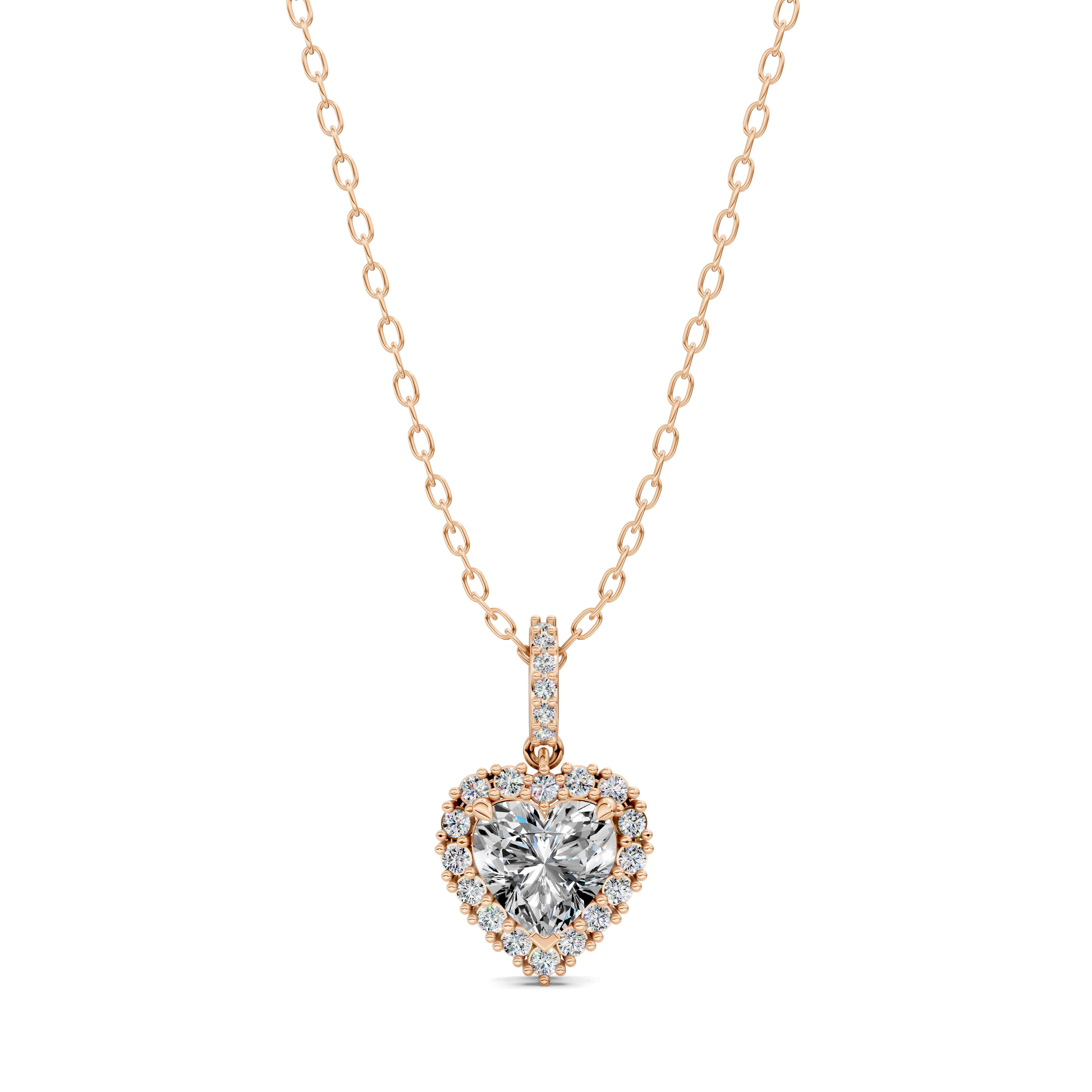 Heart Halo Pendant (1.50 CTW)