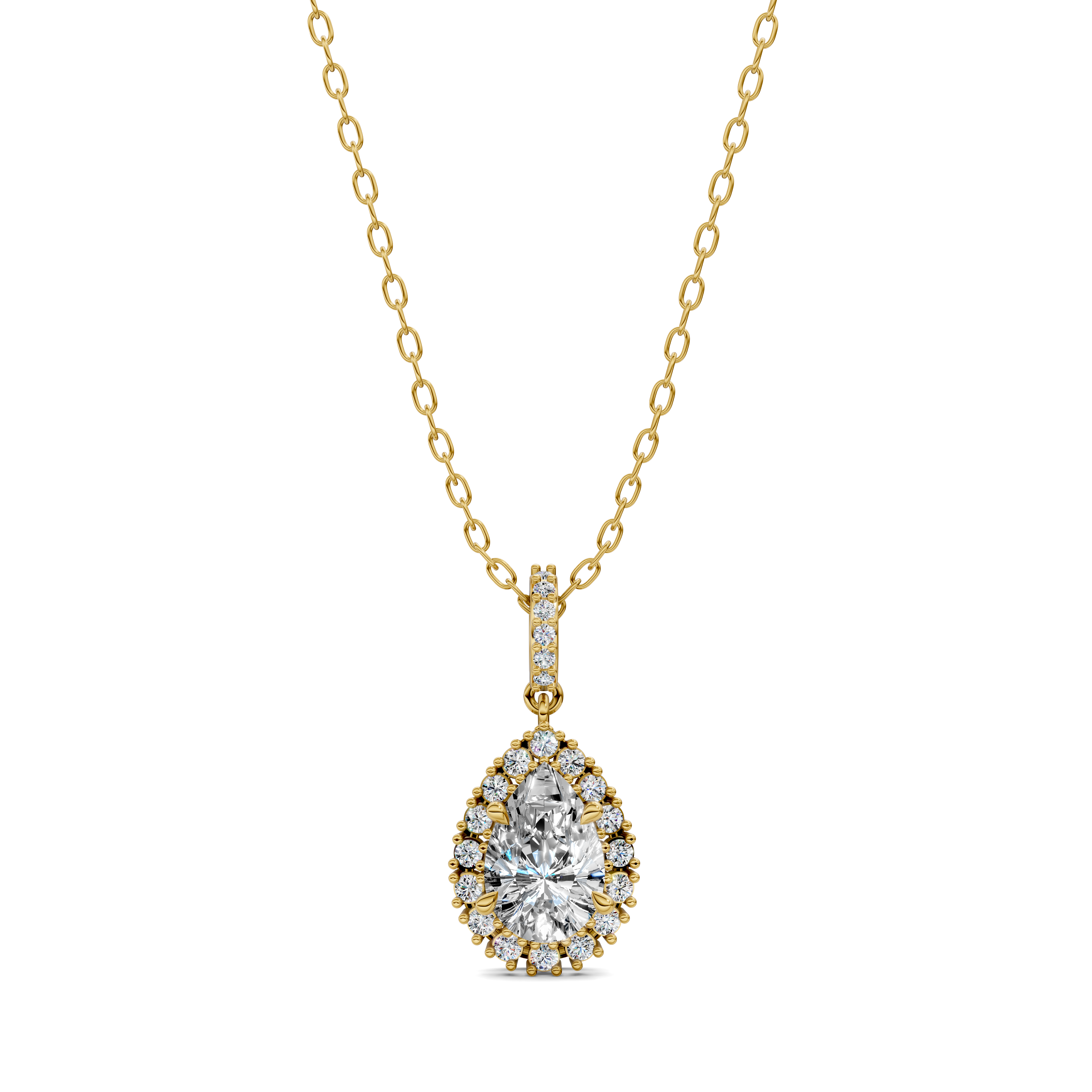 Pear Halo Pendant (1.50 CTW)