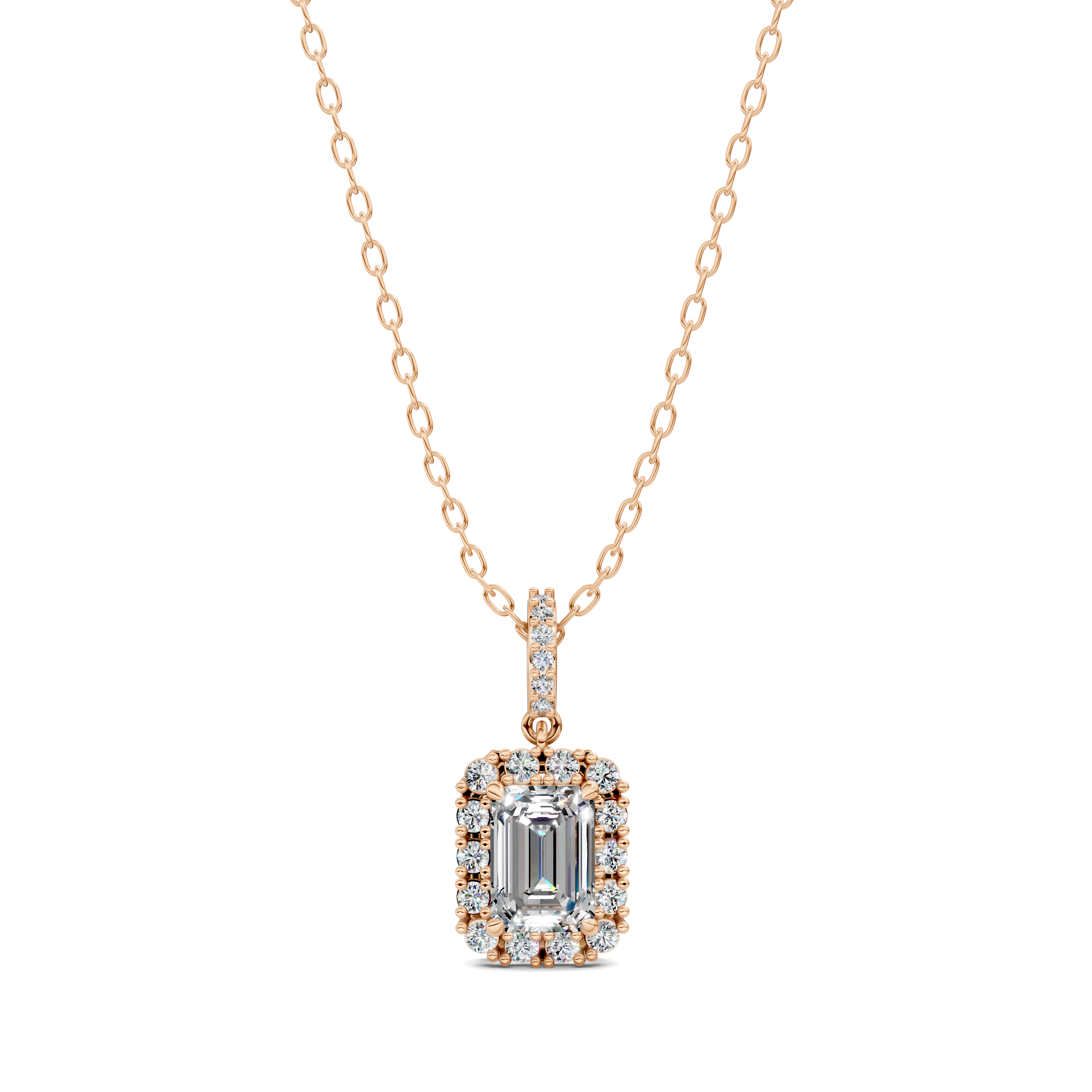Emerald Halo Pendant (1.50 CTW)