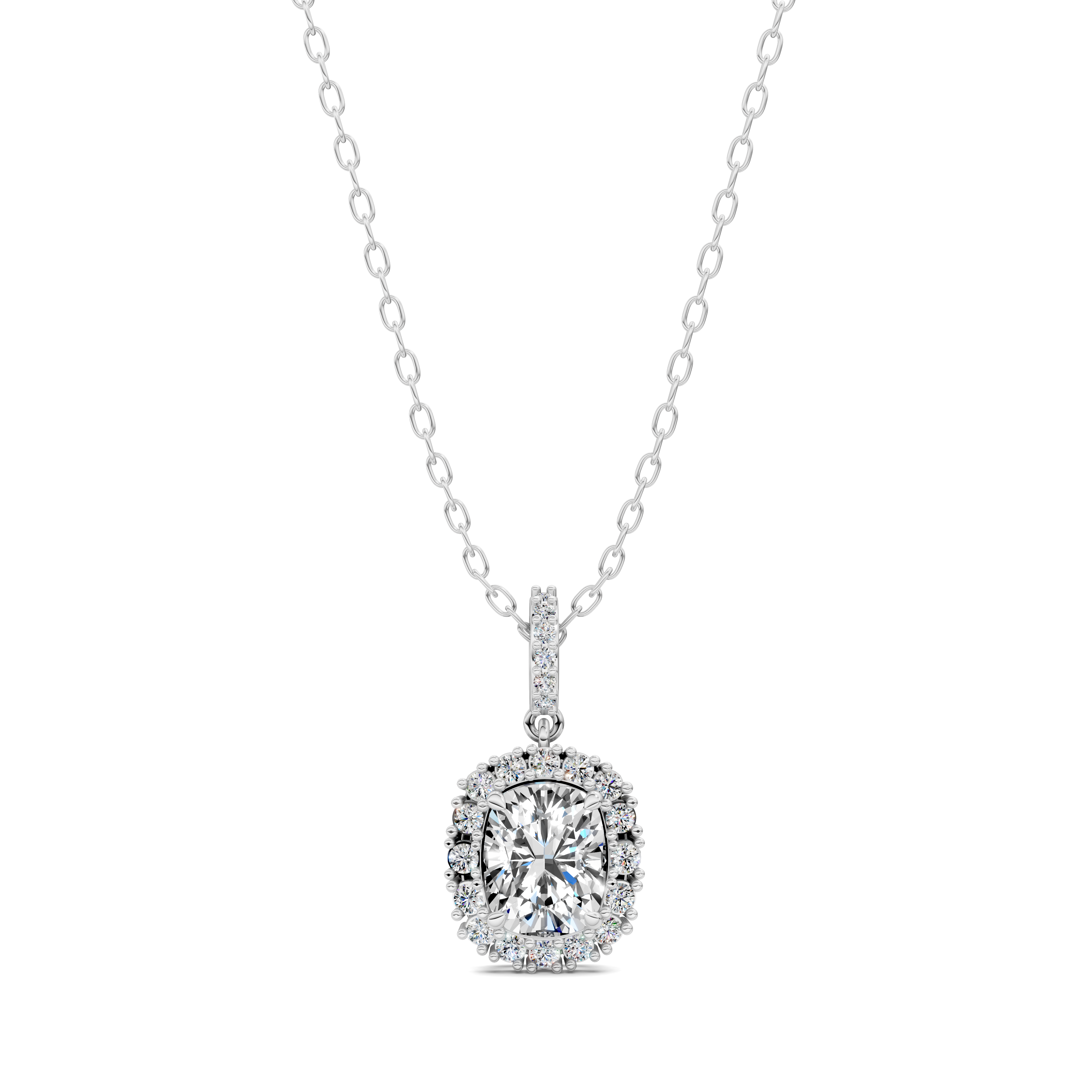 Cushion Halo Pendant (1.50 CTW)