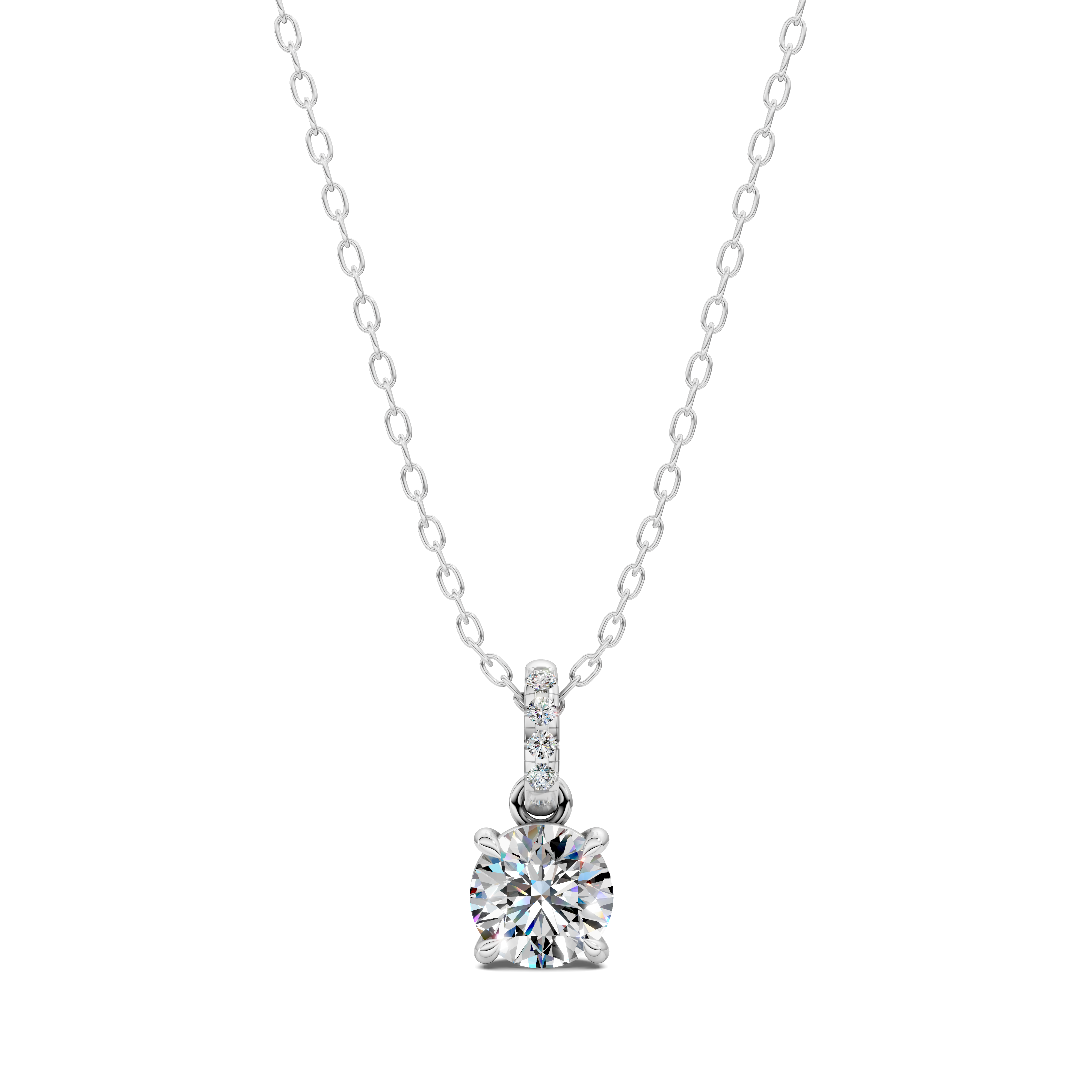 Round Pavé Bail Pendant (1.50 CTW)