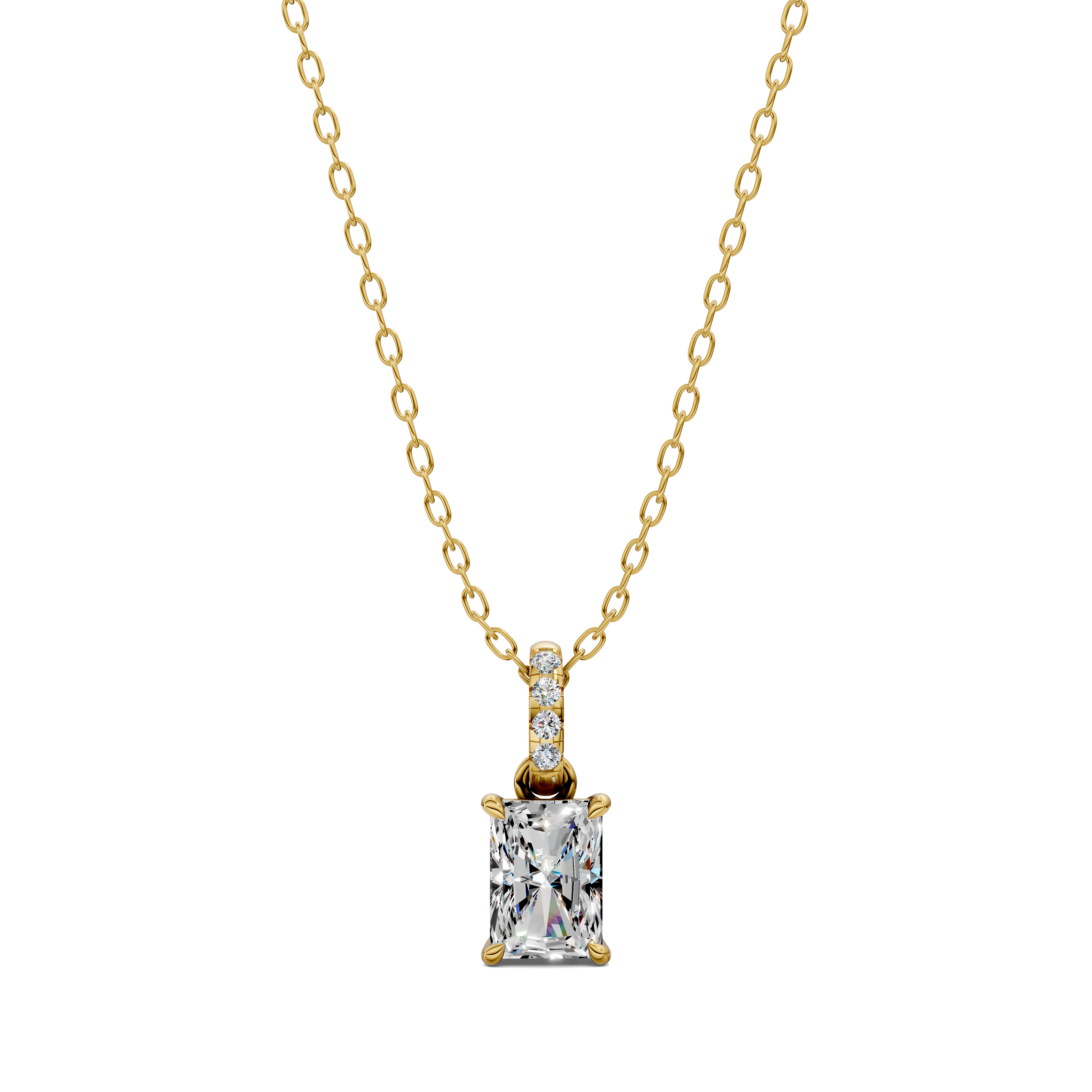 Radiant Pavé Bail Pendant (1.50 CTW)