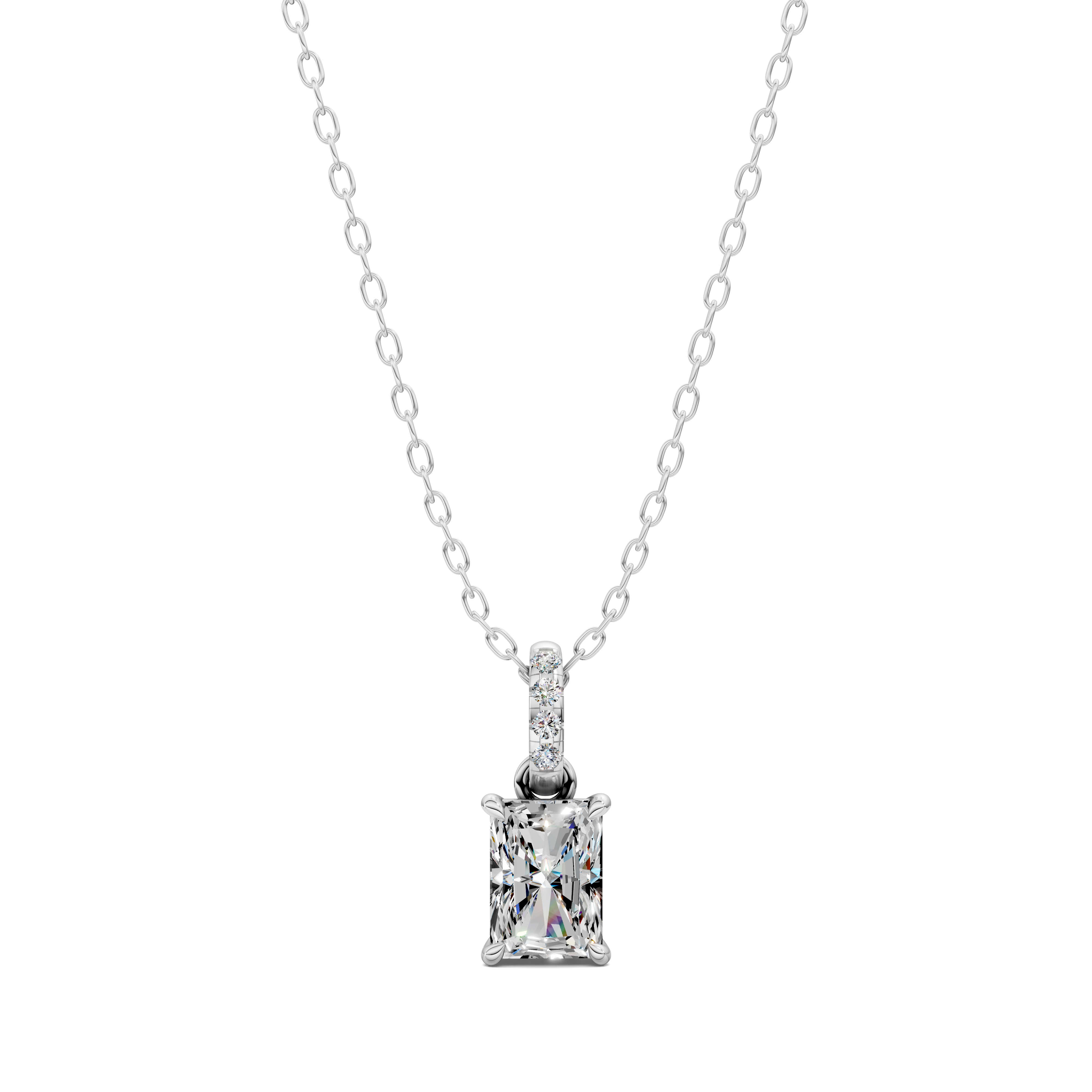 Radiant Pavé Bail Pendant (1.50 CTW)