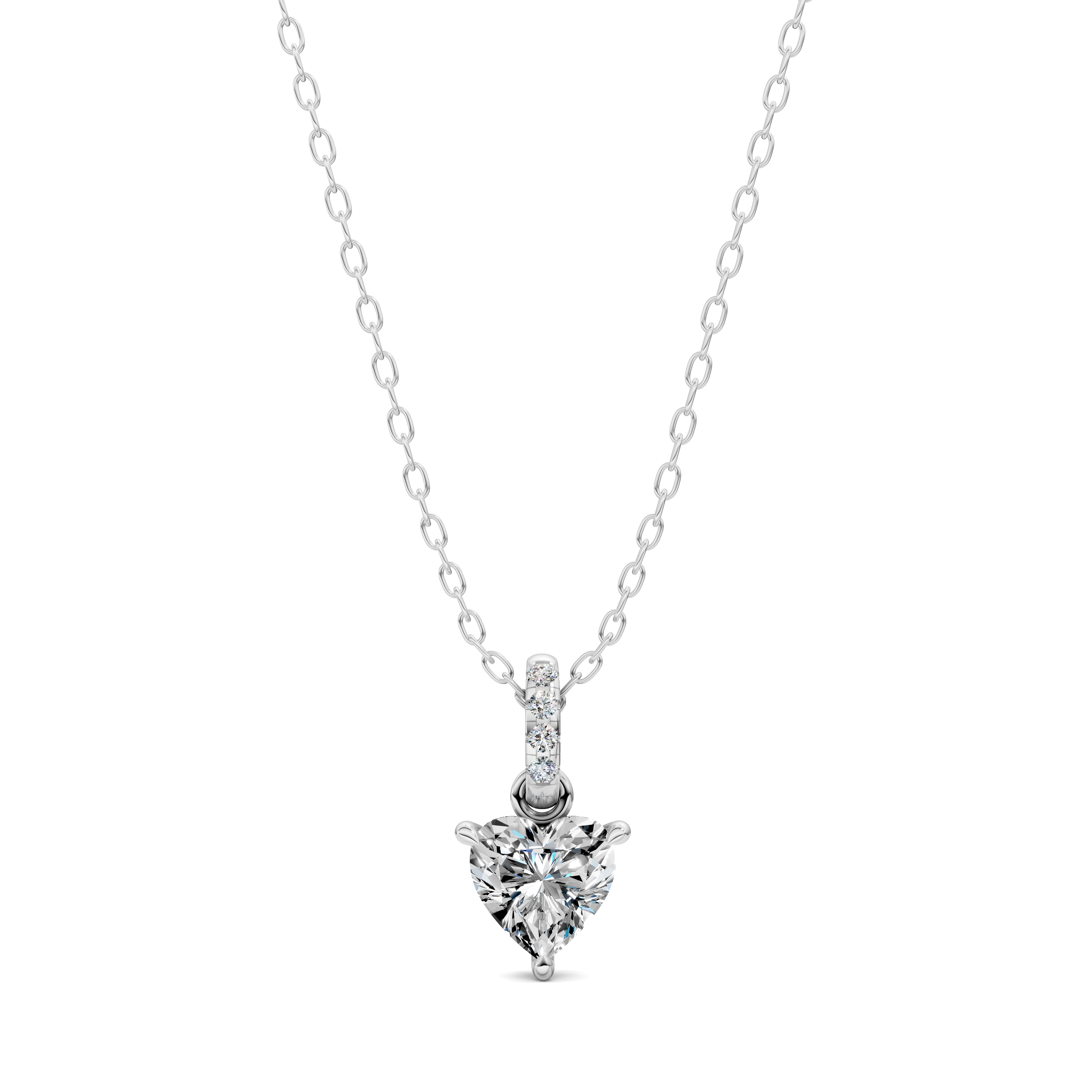 Heart Pavé Bail Pendant (1.50 CTW)