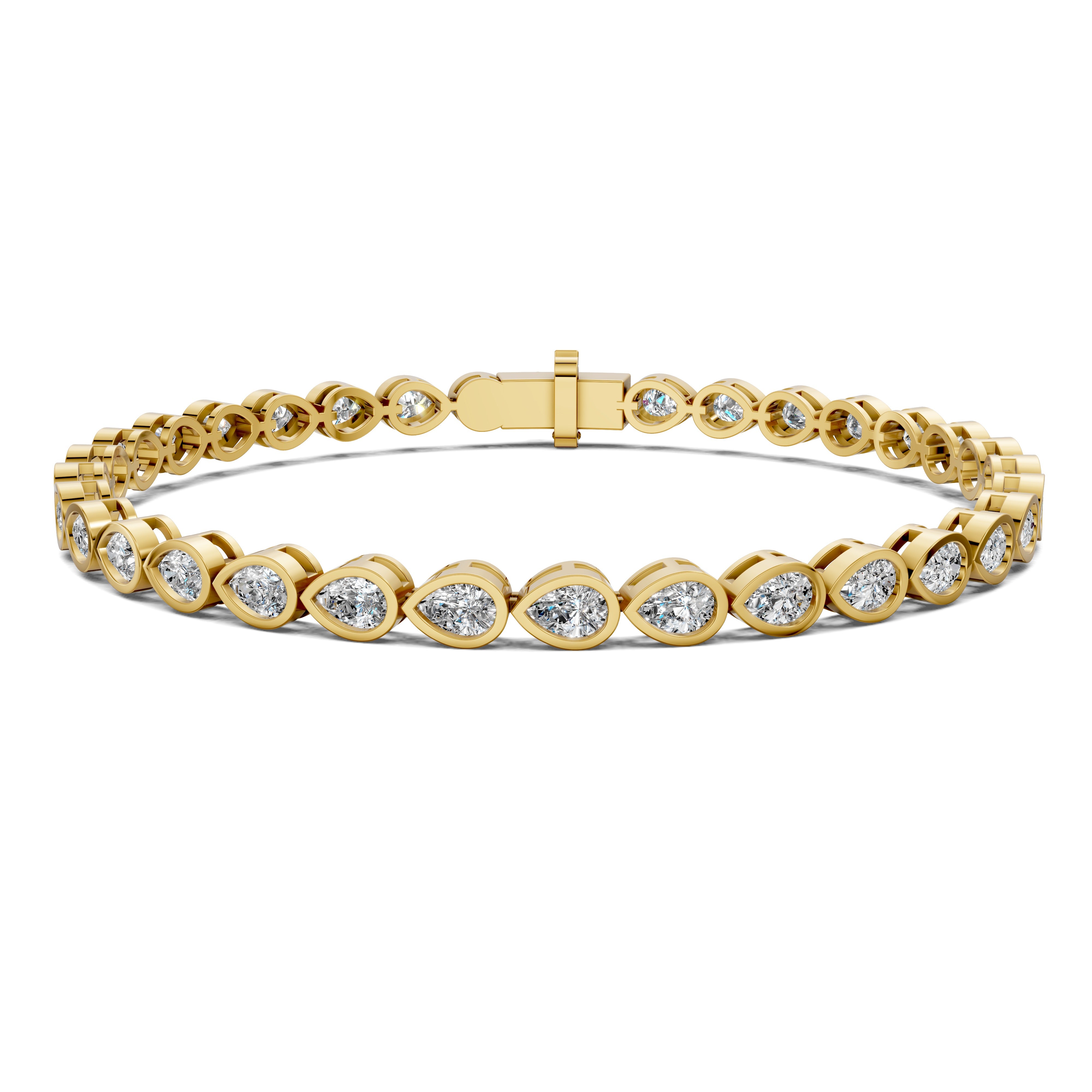 Elena Pear Bezel Tennis Bracelet
