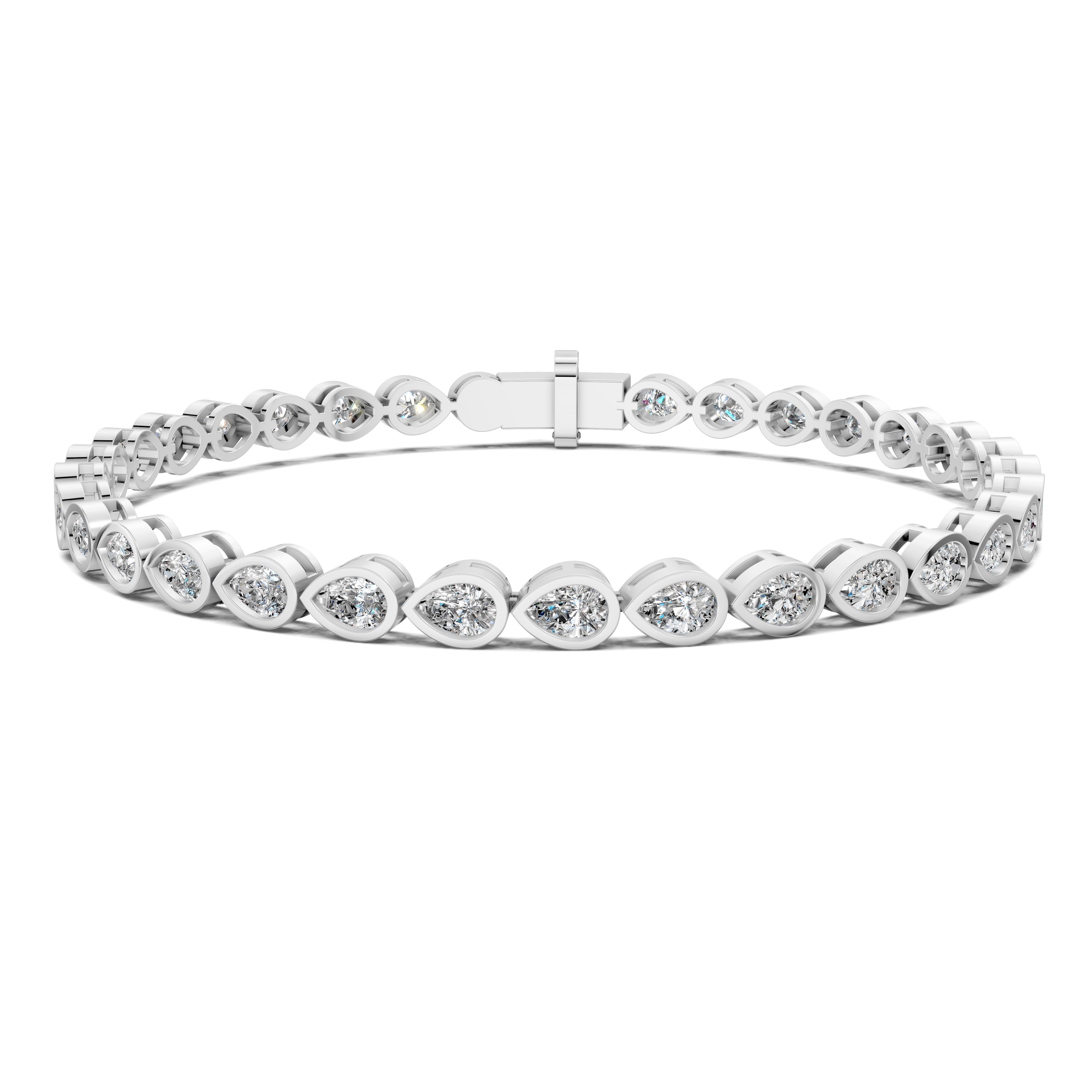 Elena Pear Bezel Tennis Bracelet