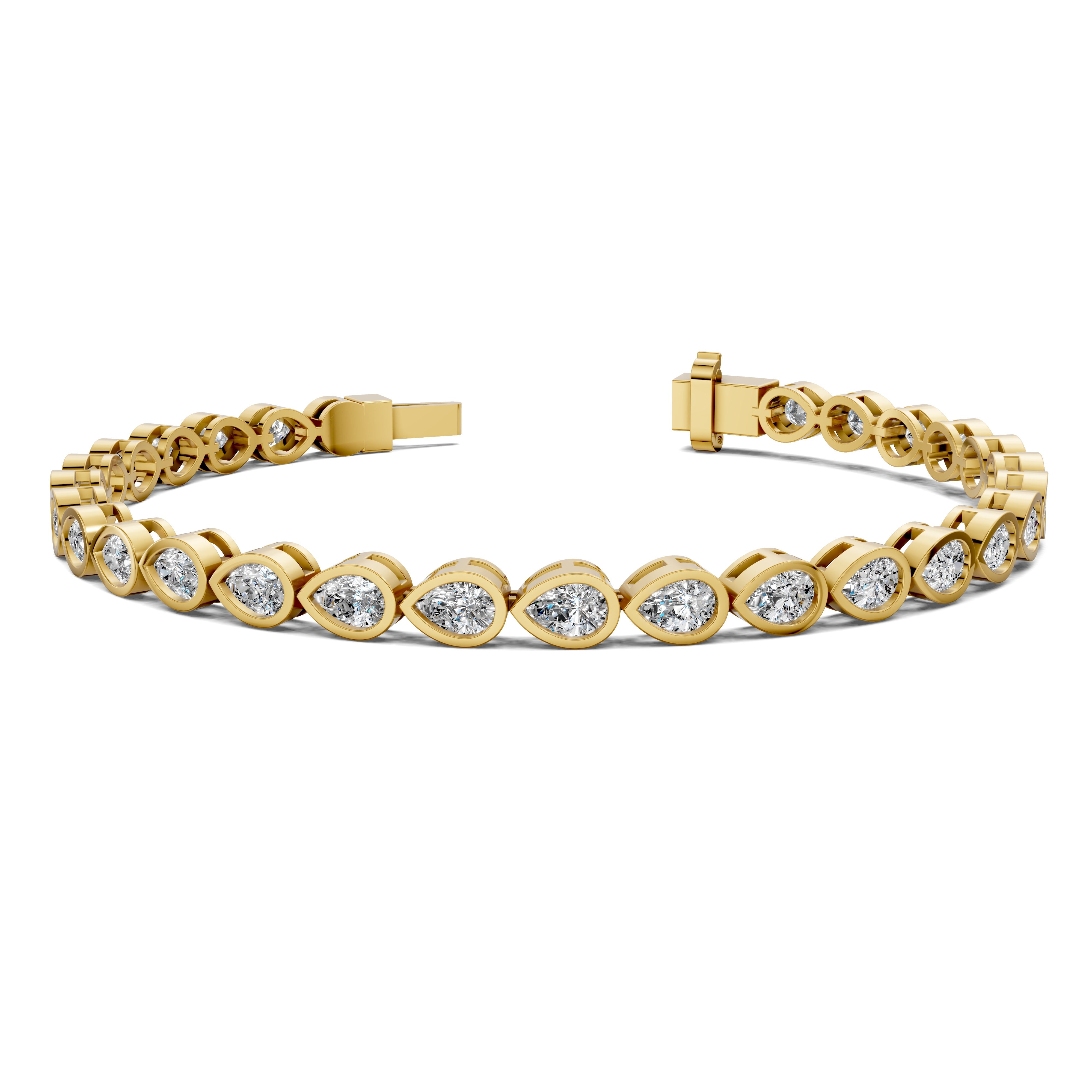 Elena Pear Bezel Tennis Bracelet