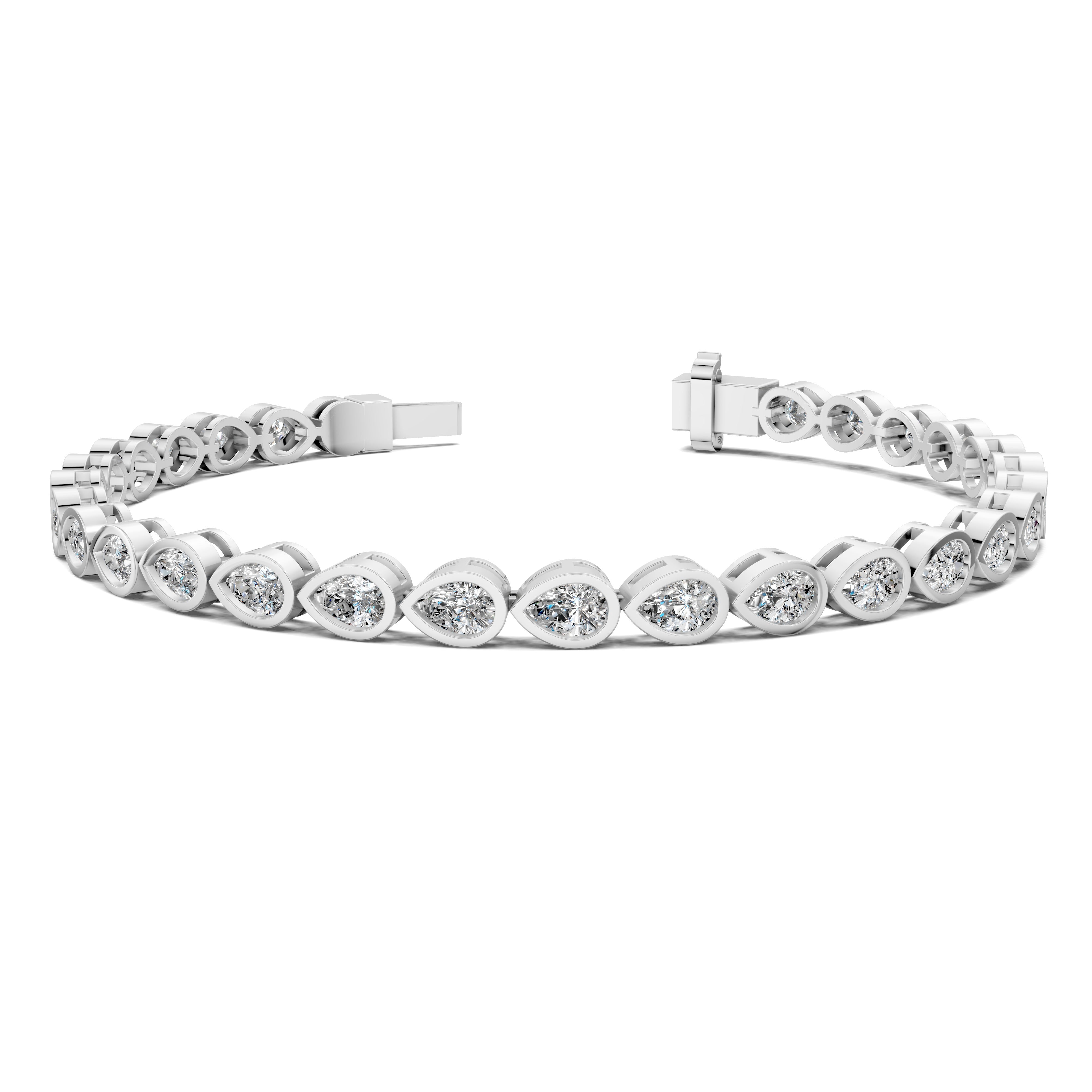 Elena Pear Bezel Tennis Bracelet