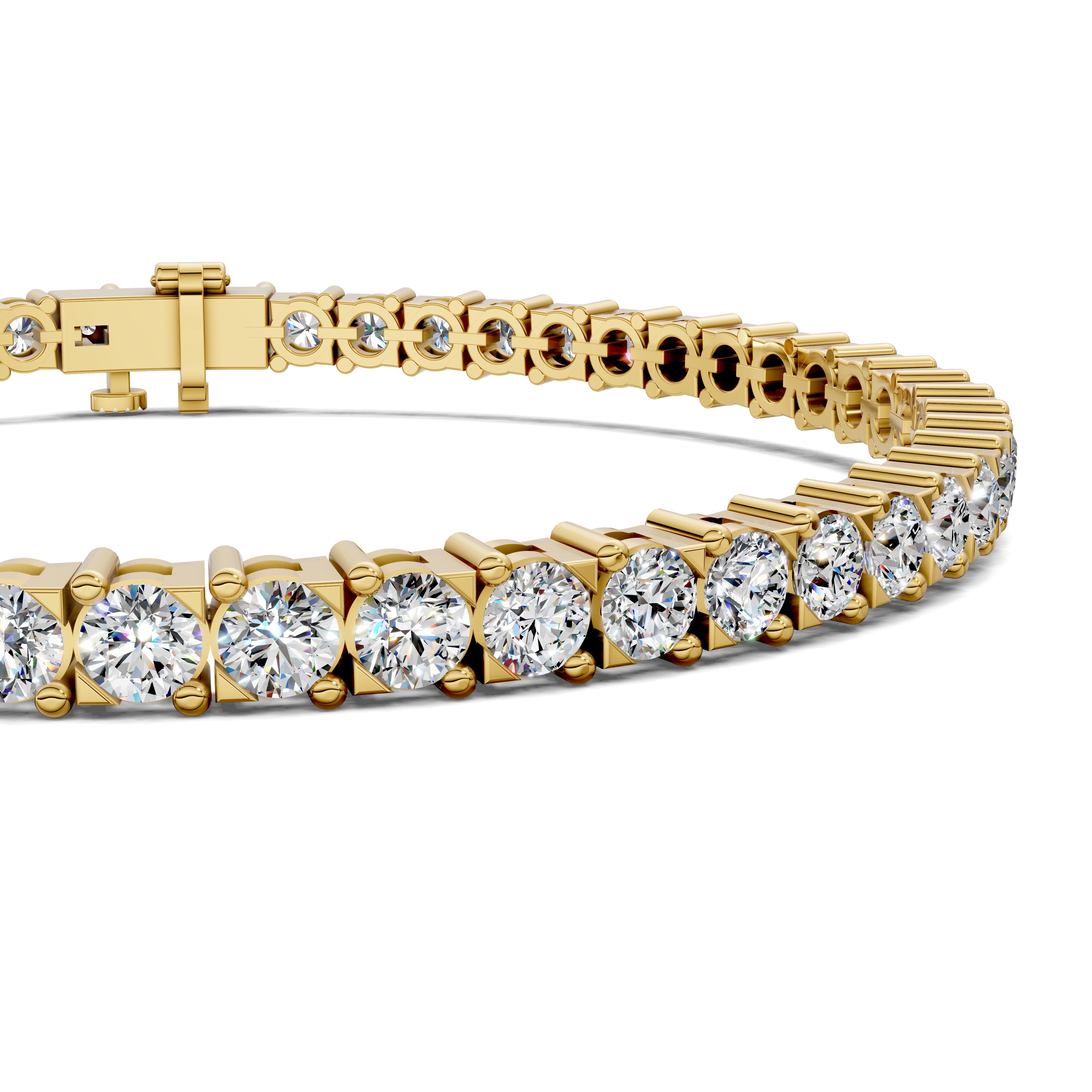 Grace Cross-Prong Round Tennis Bracelet