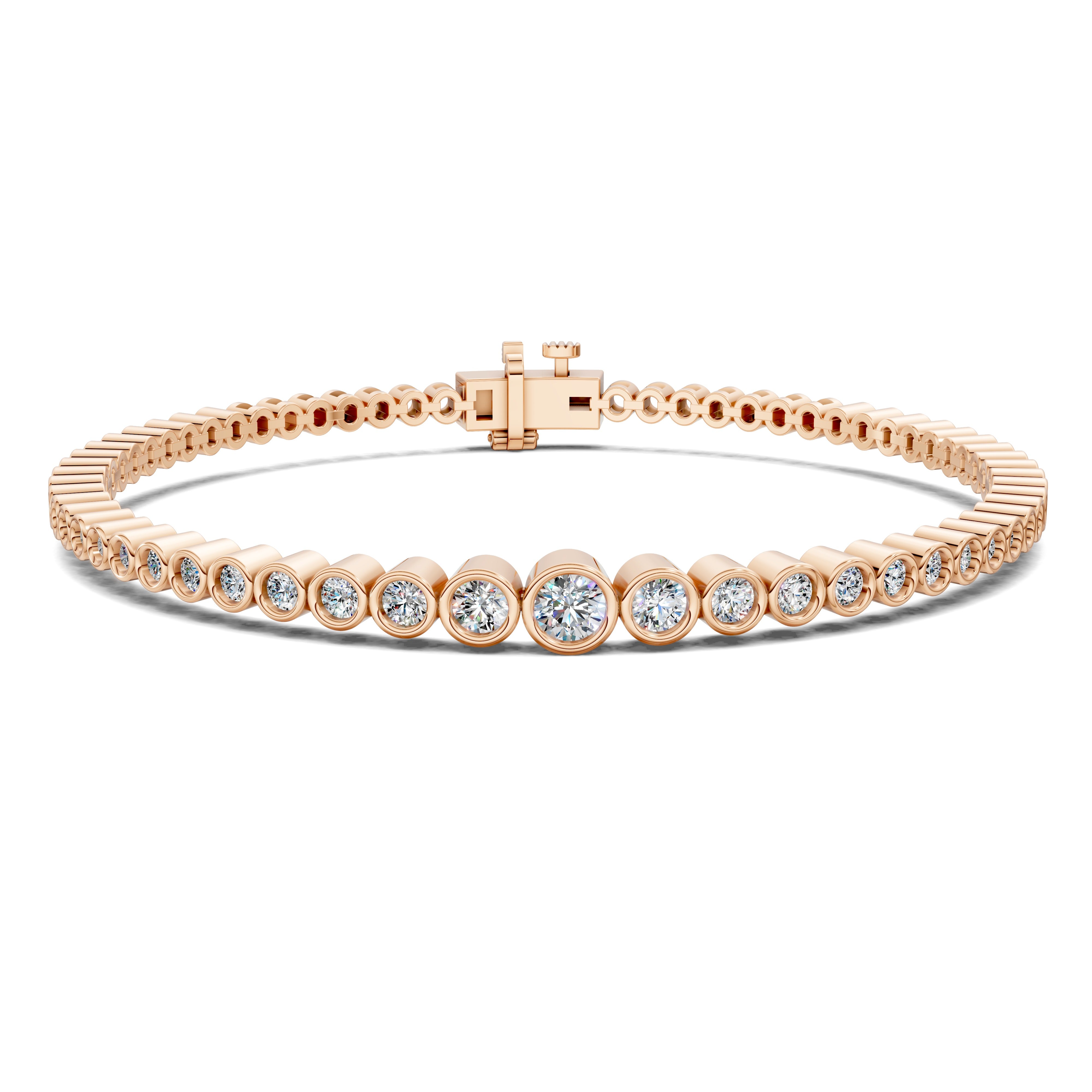 Grace Graduated Round Bezel Tennis Bracelet