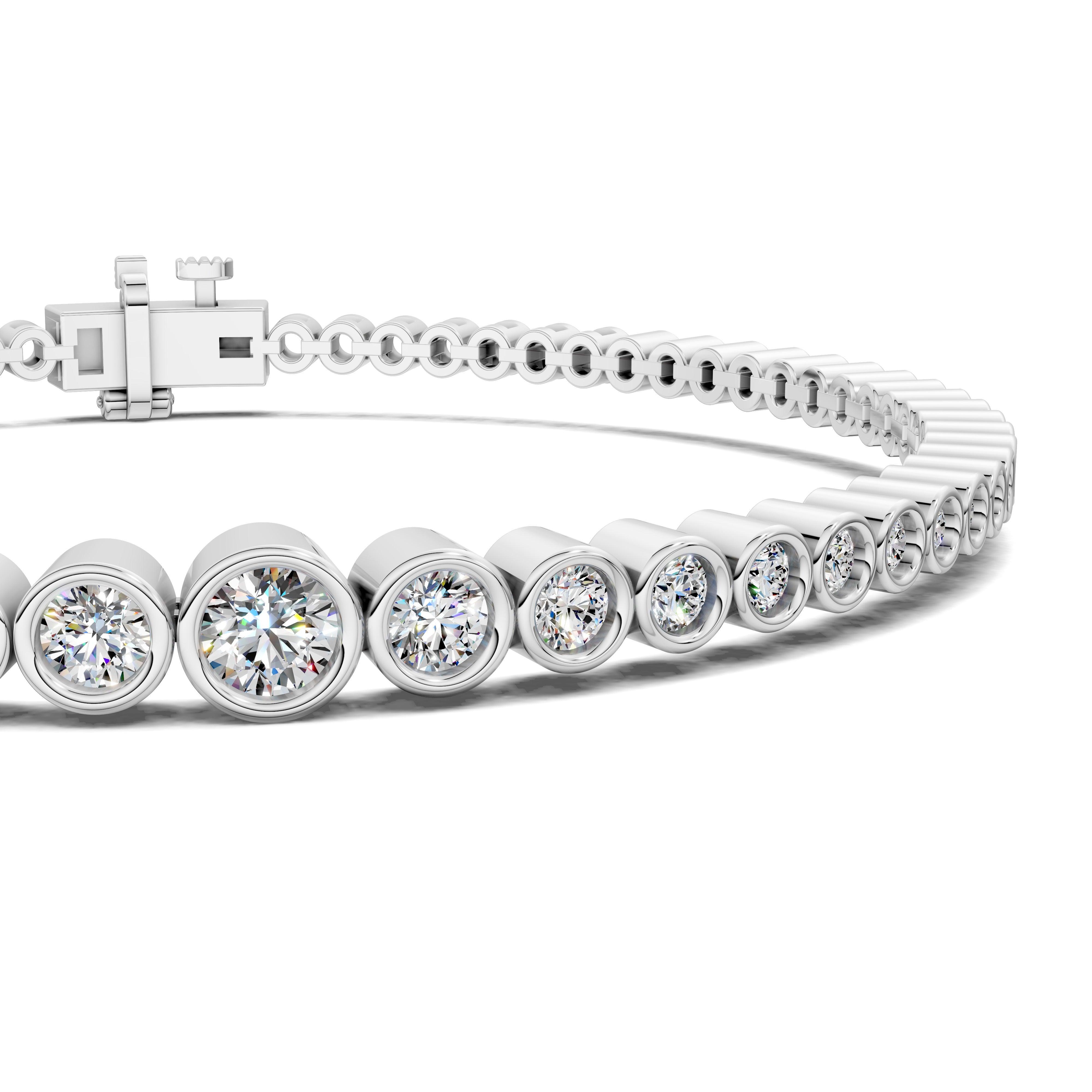 Grace Graduated Round Bezel Tennis Bracelet