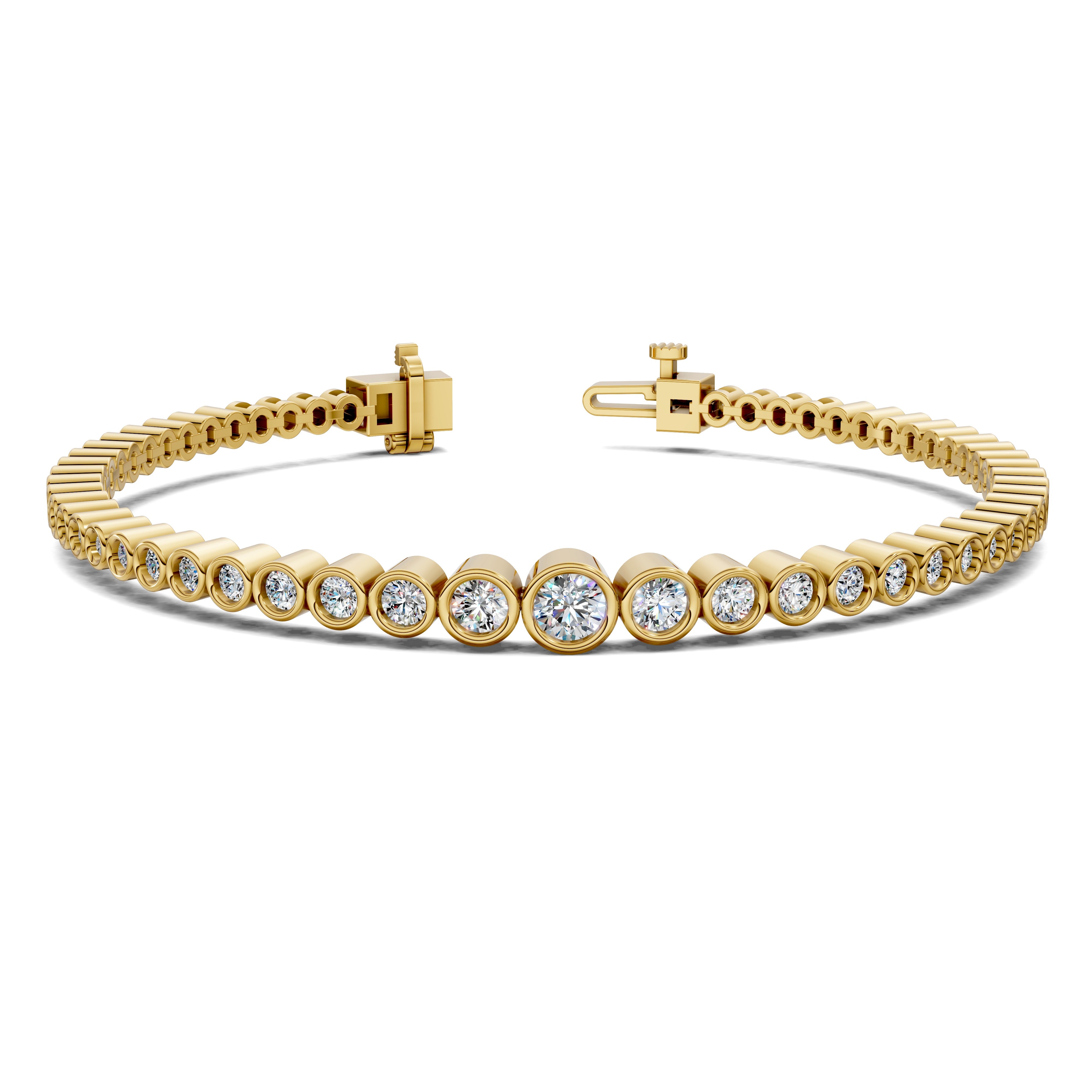 Grace Graduated Round Bezel Tennis Bracelet