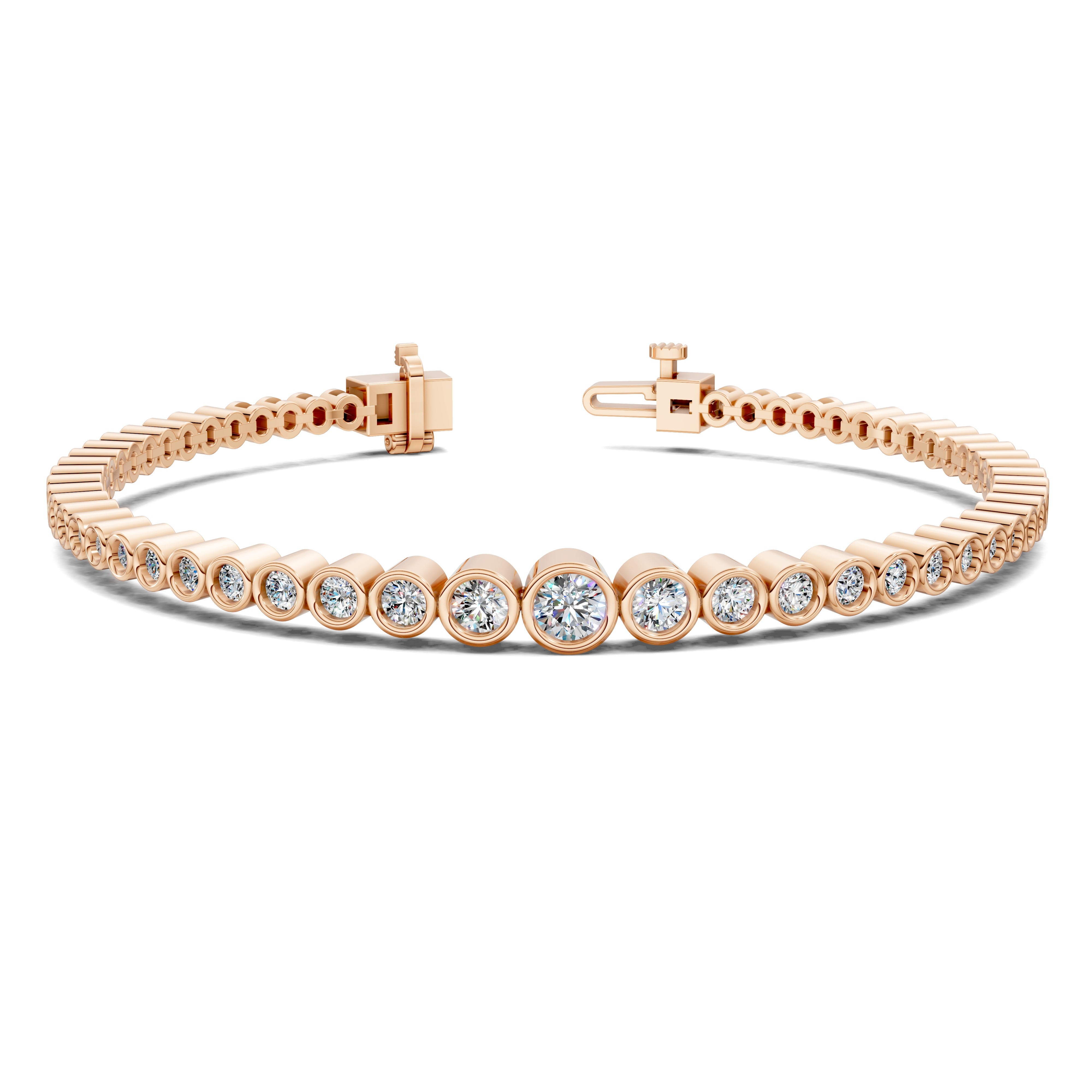 Grace Graduated Round Bezel Tennis Bracelet