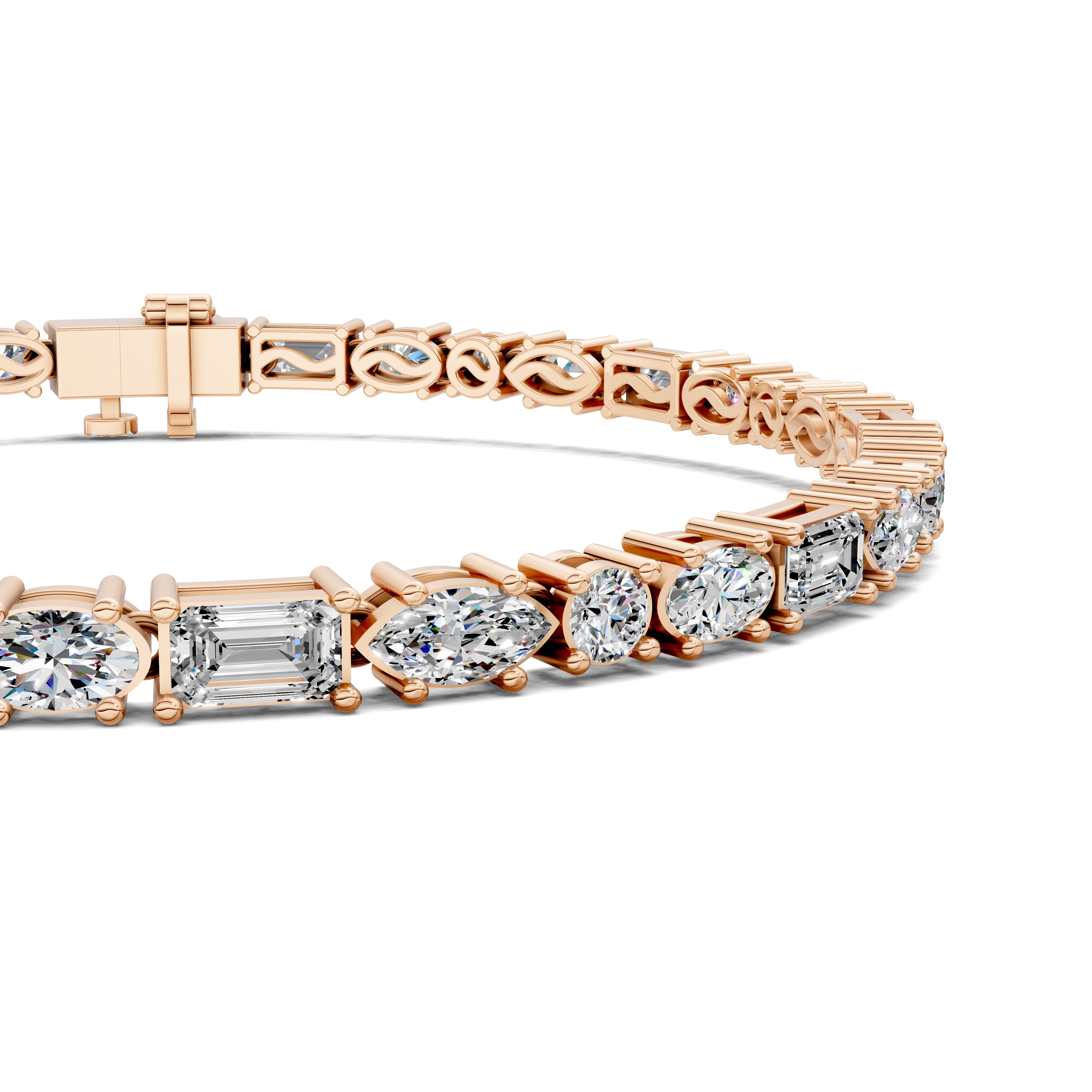 Sophie Mixed-Shape 4-Prong Tennis Bracelet