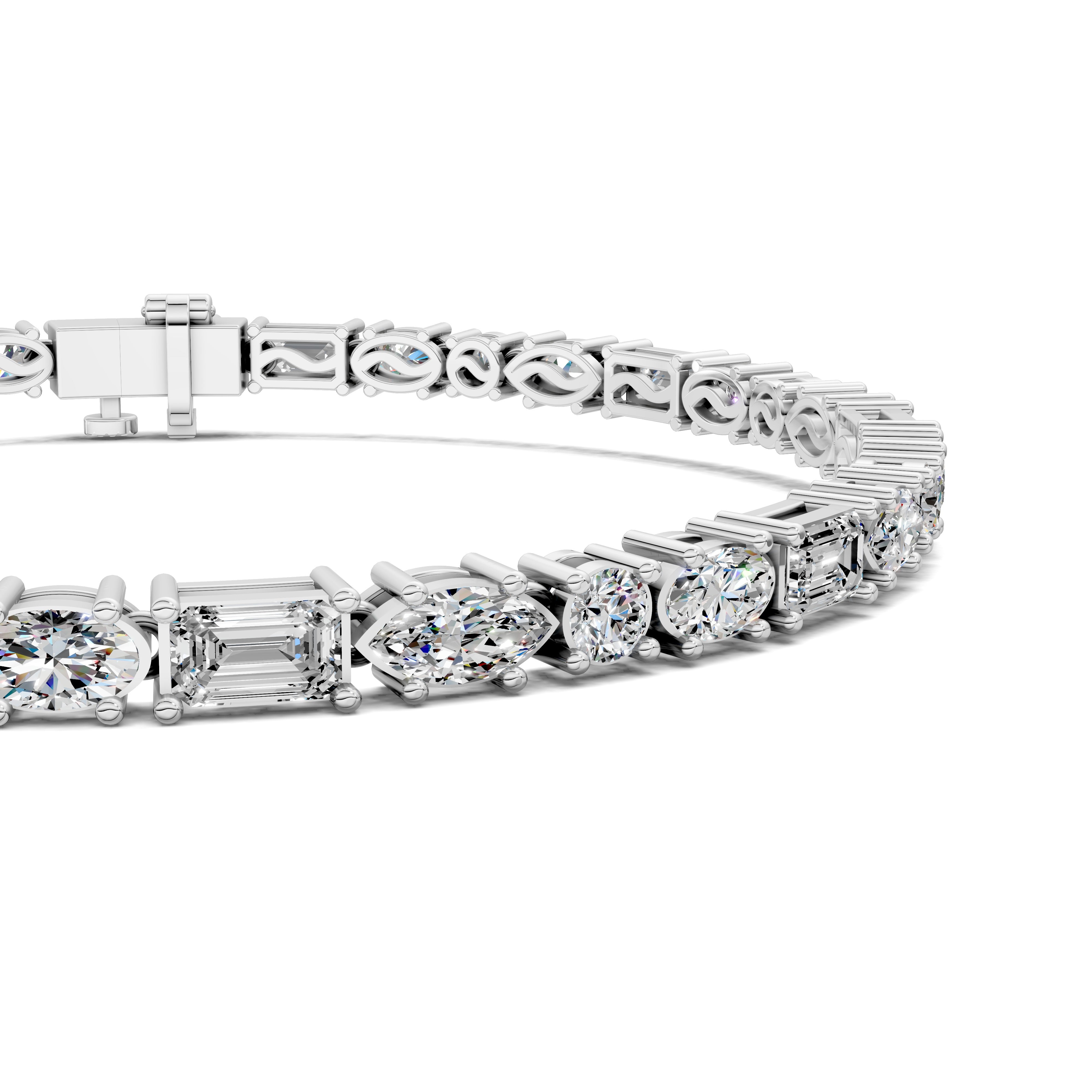 Sophie Mixed-Shape 4-Prong Tennis Bracelet
