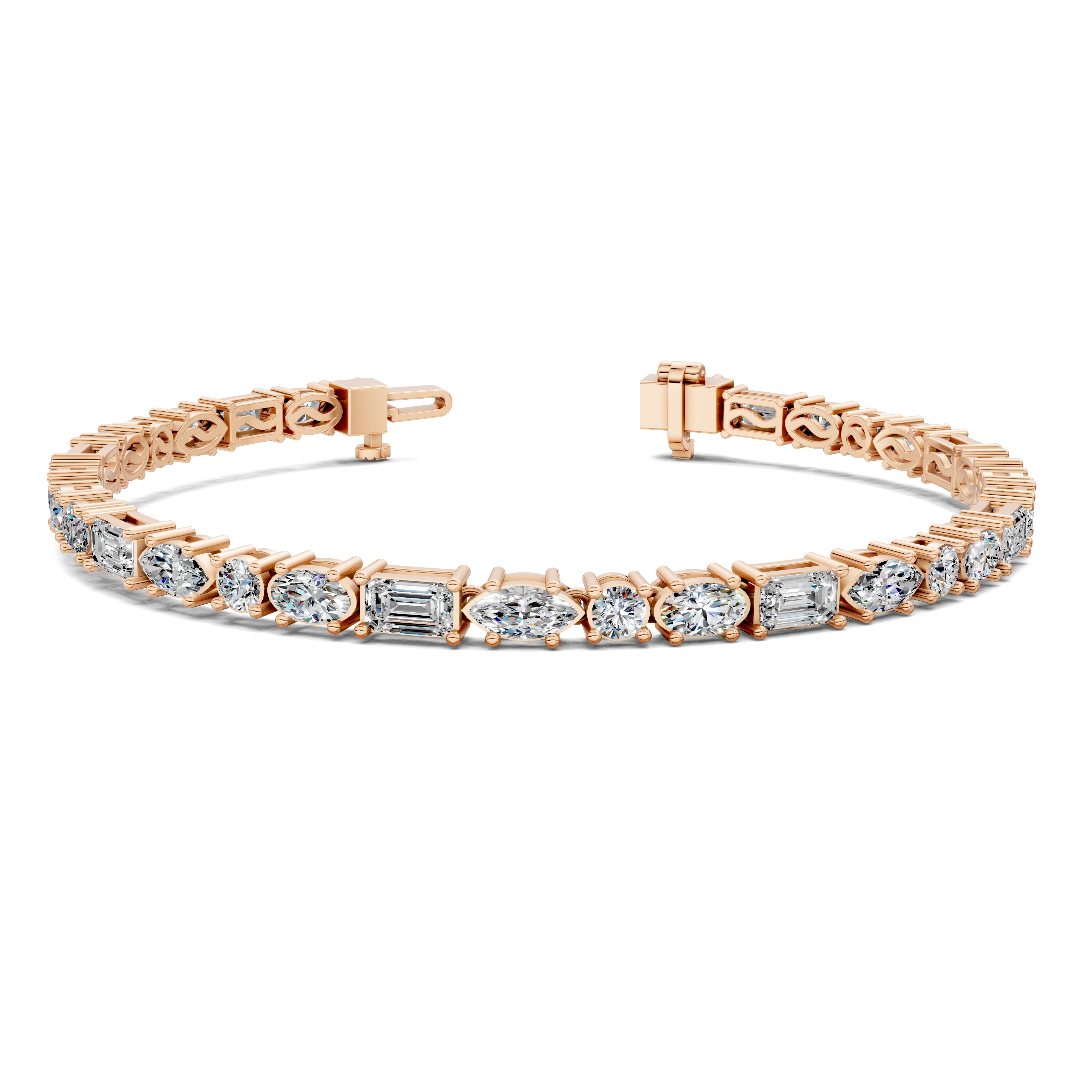 Sophie Mixed-Shape 4-Prong Tennis Bracelet