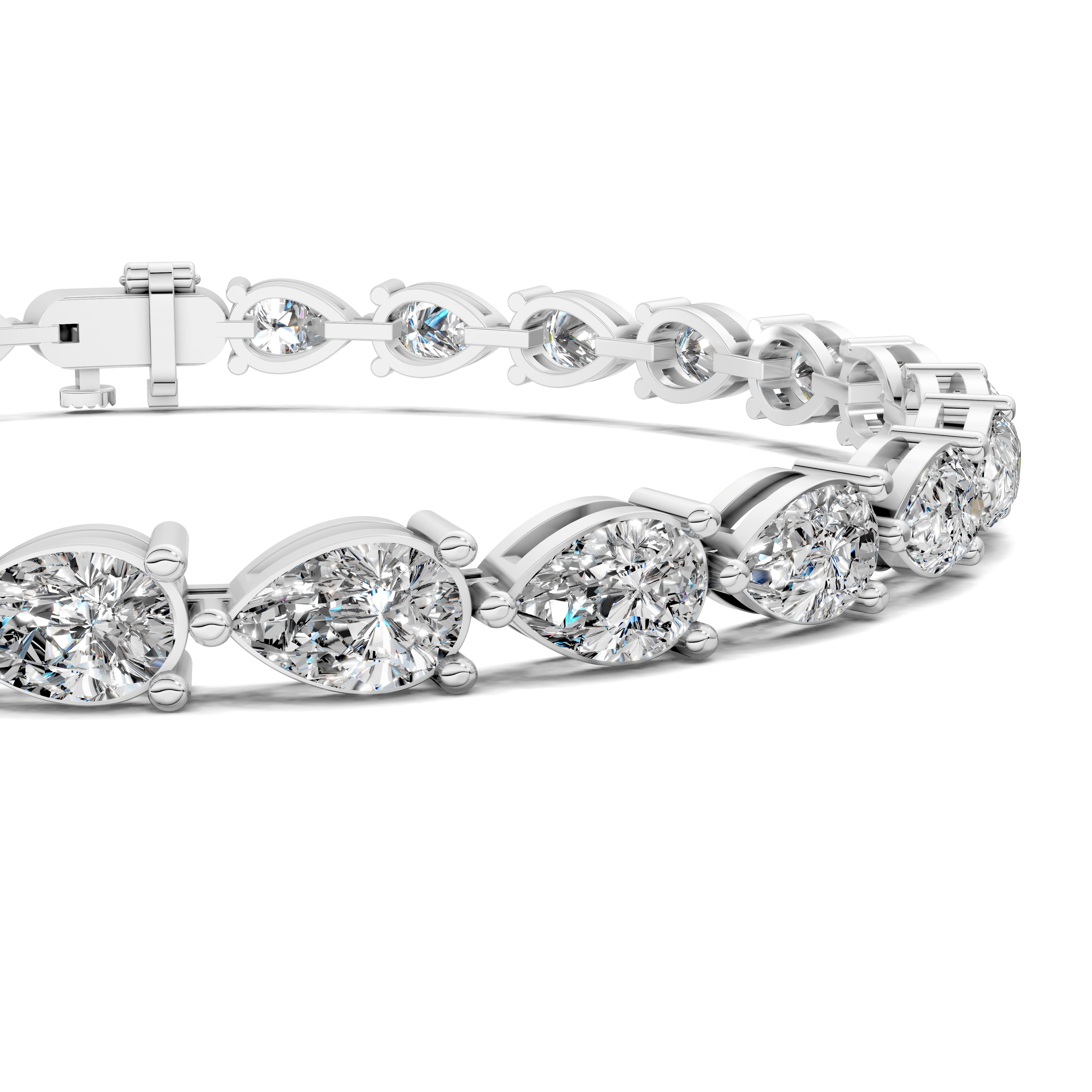Audrey East-West Pear Tennis Bracelet