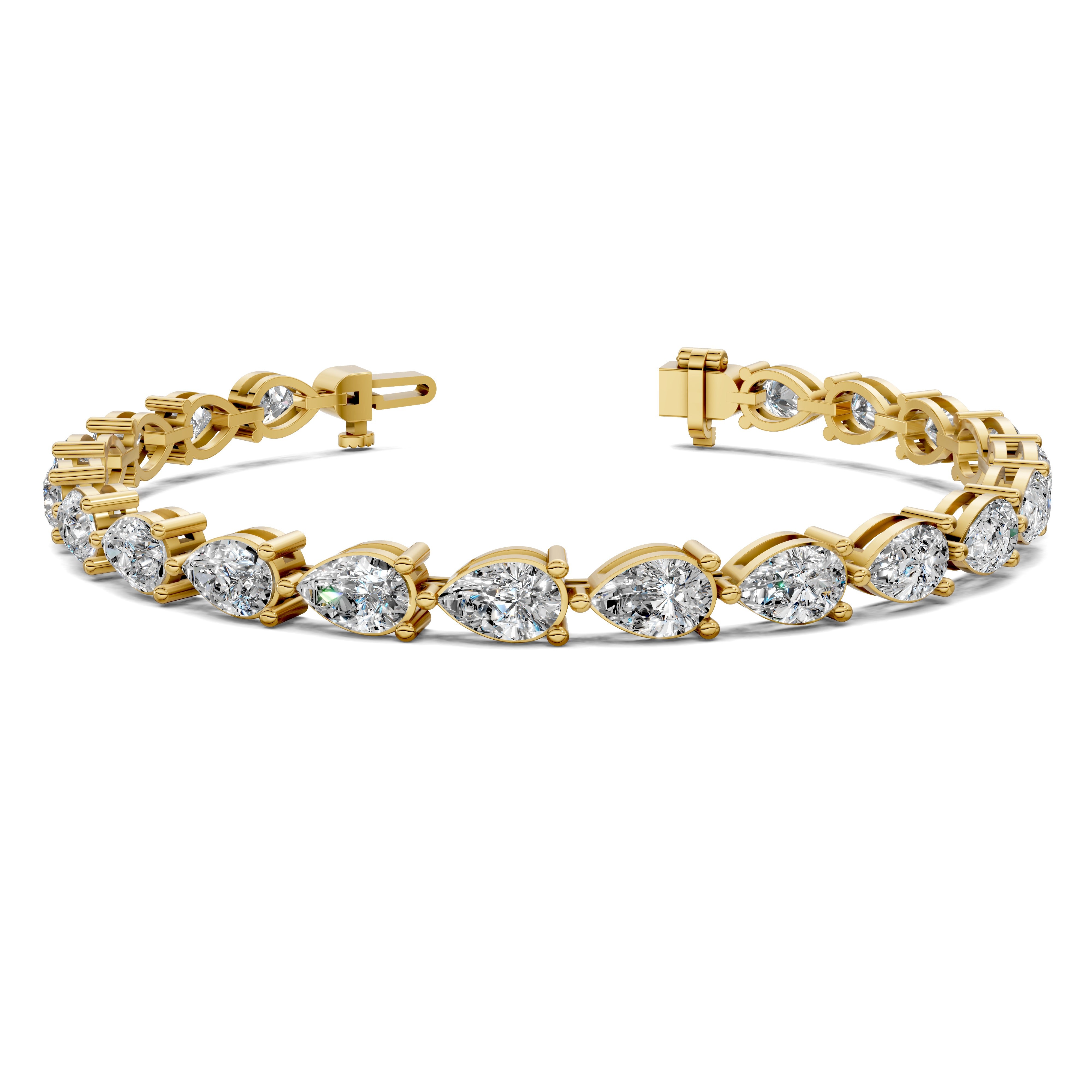 Audrey East-West Pear Tennis Bracelet