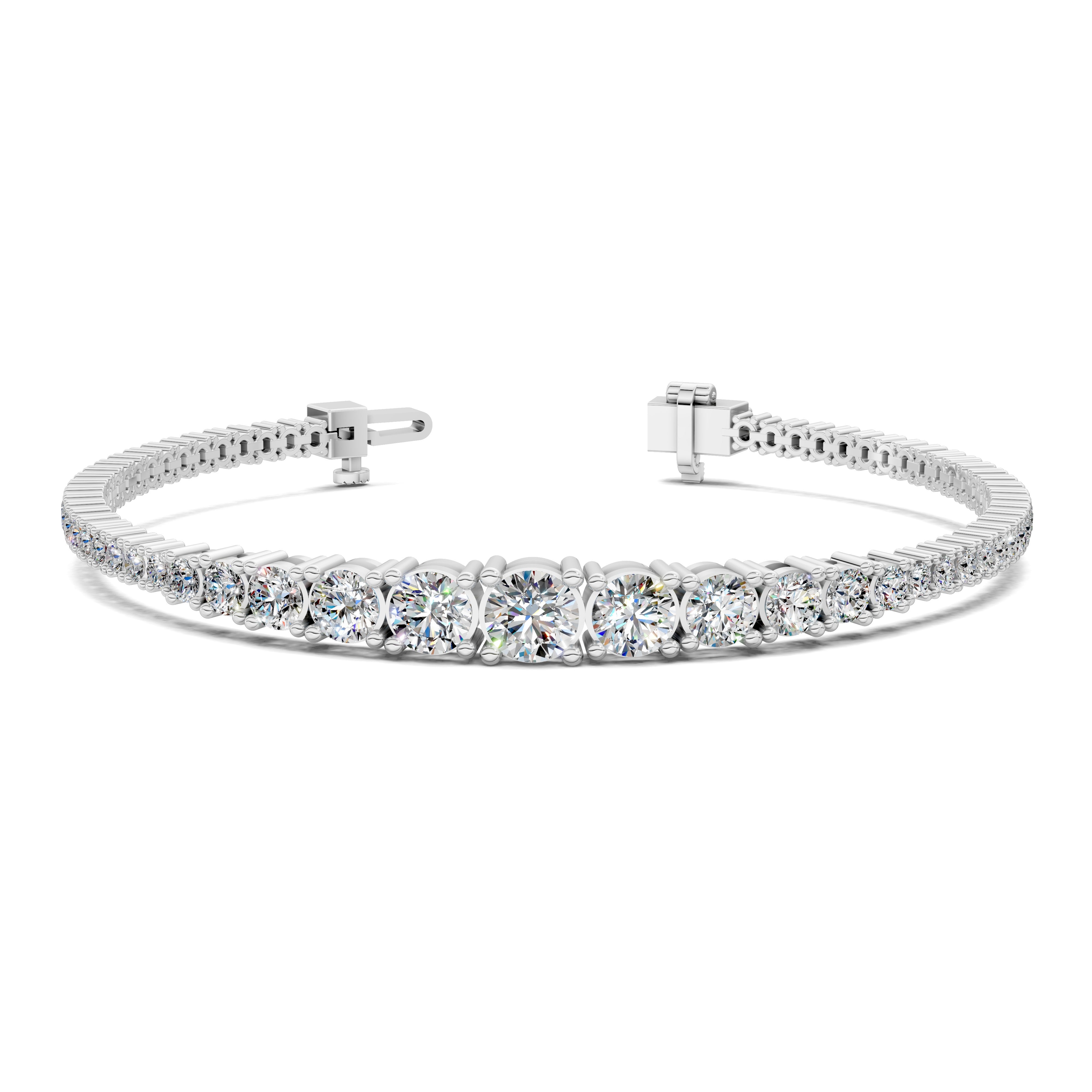 Ava Graduated Four-Prong Tennis Bracelet