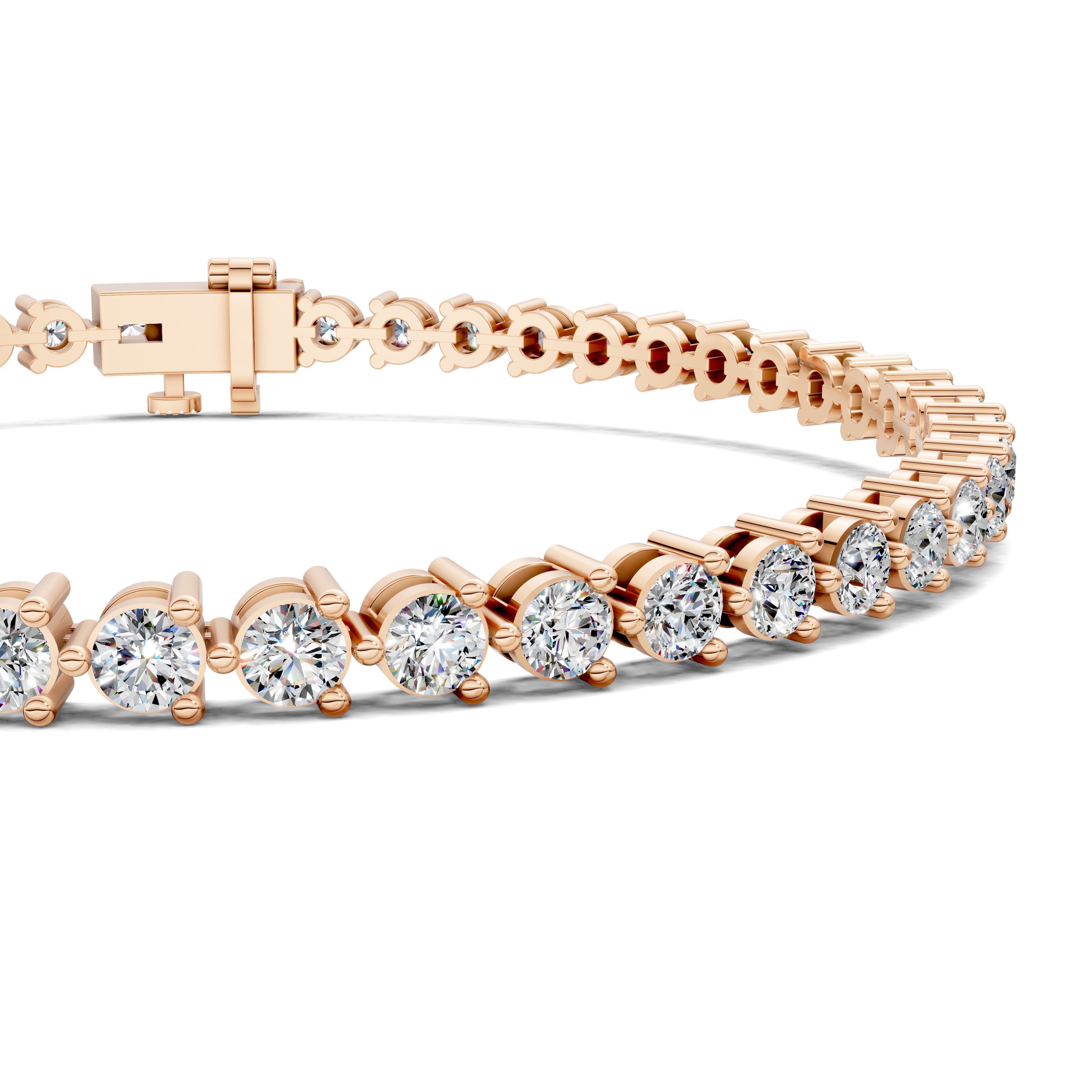 Olivia Classic Three-Prong Round Tennis Bracelet