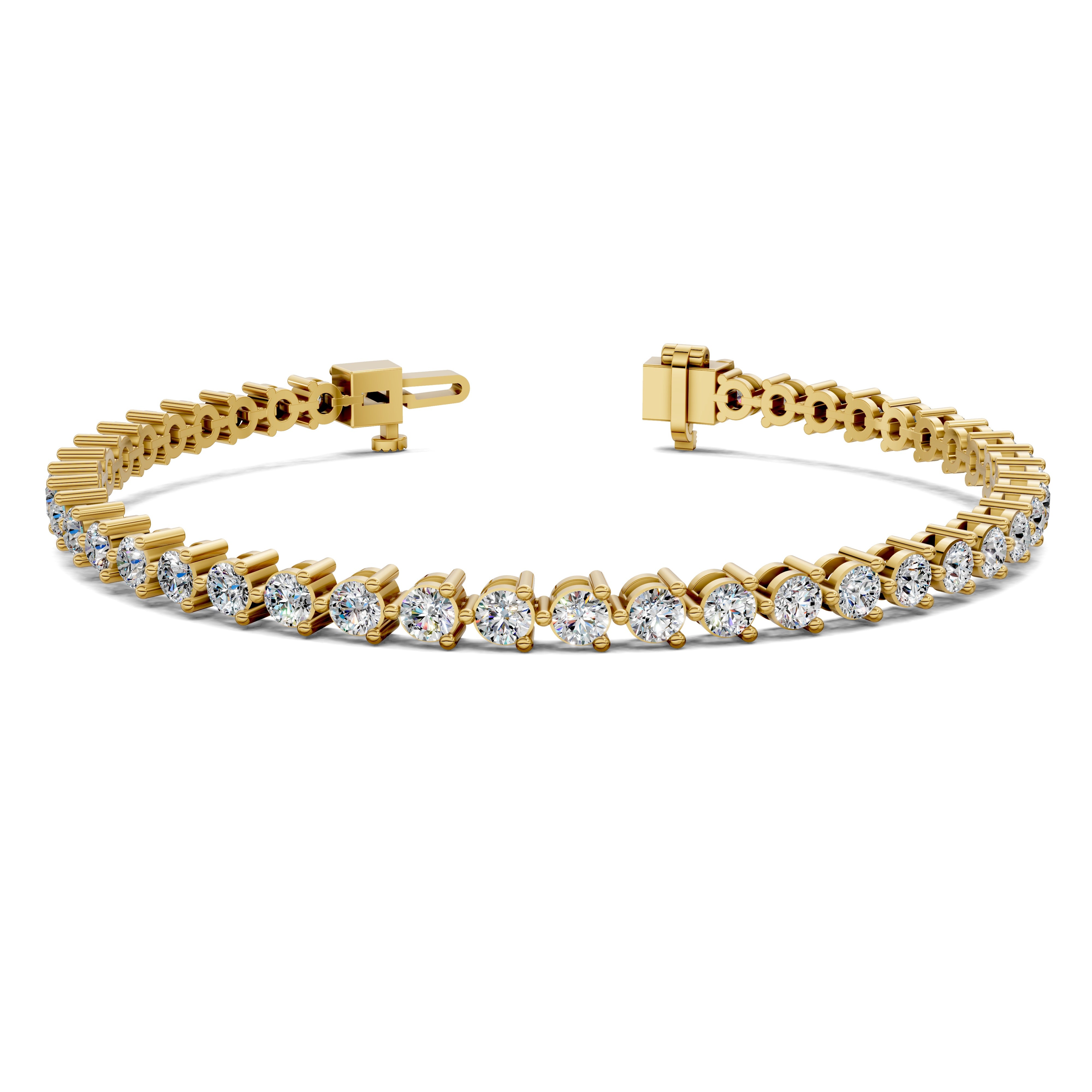 Olivia Classic Three-Prong Round Tennis Bracelet