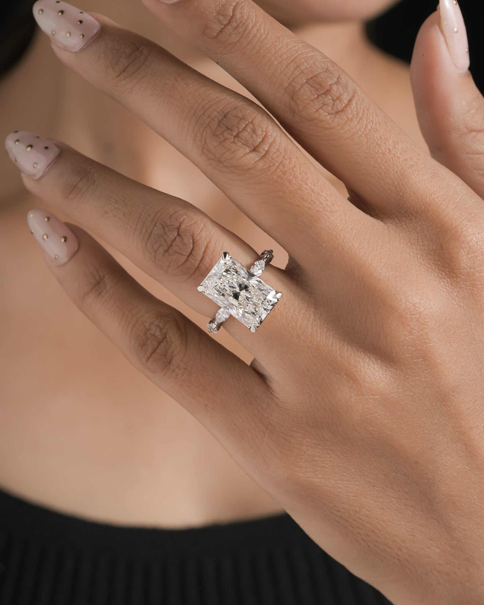 Valora Radiant Sculpted Crescent Ring
