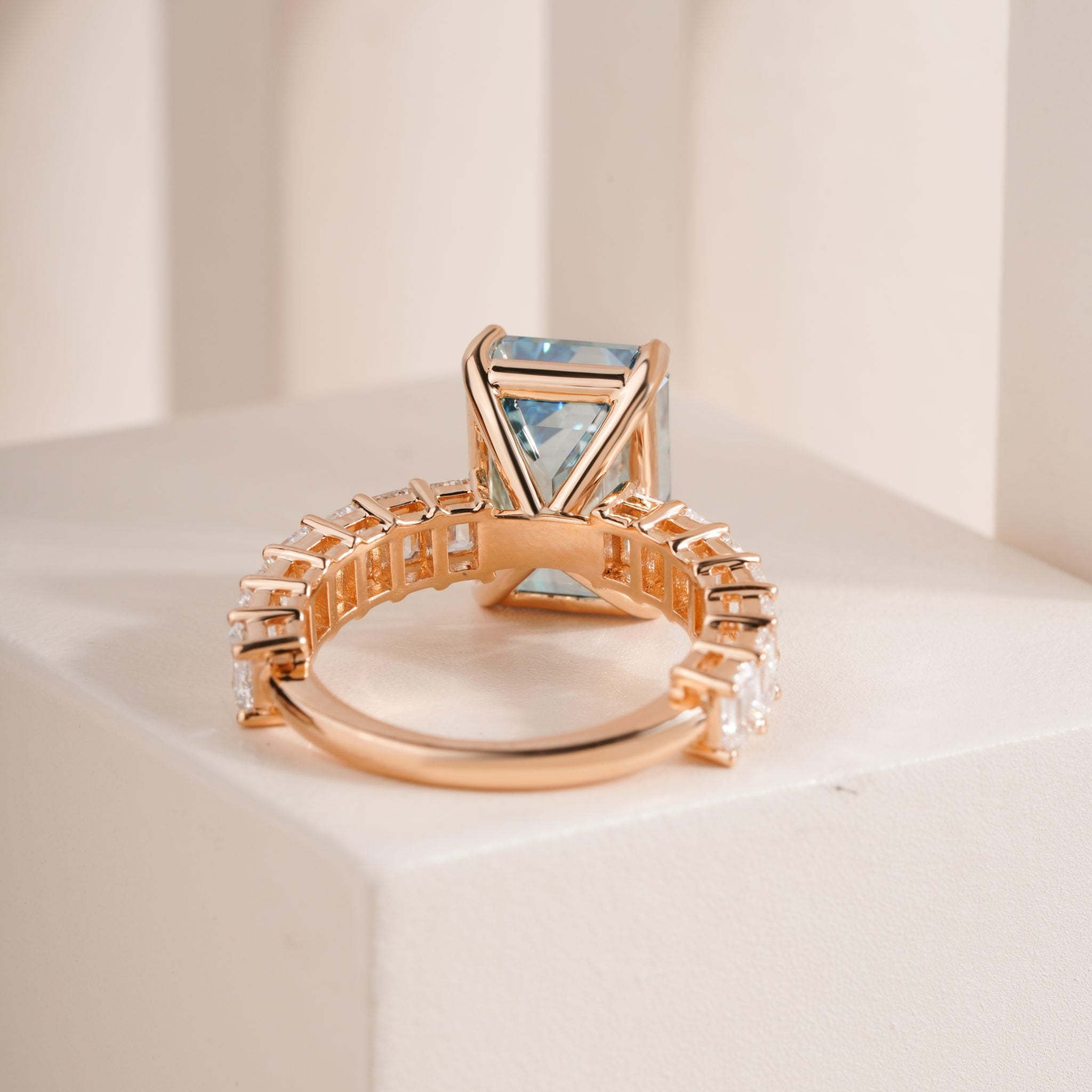 The Solara Emerald Pavé Ring