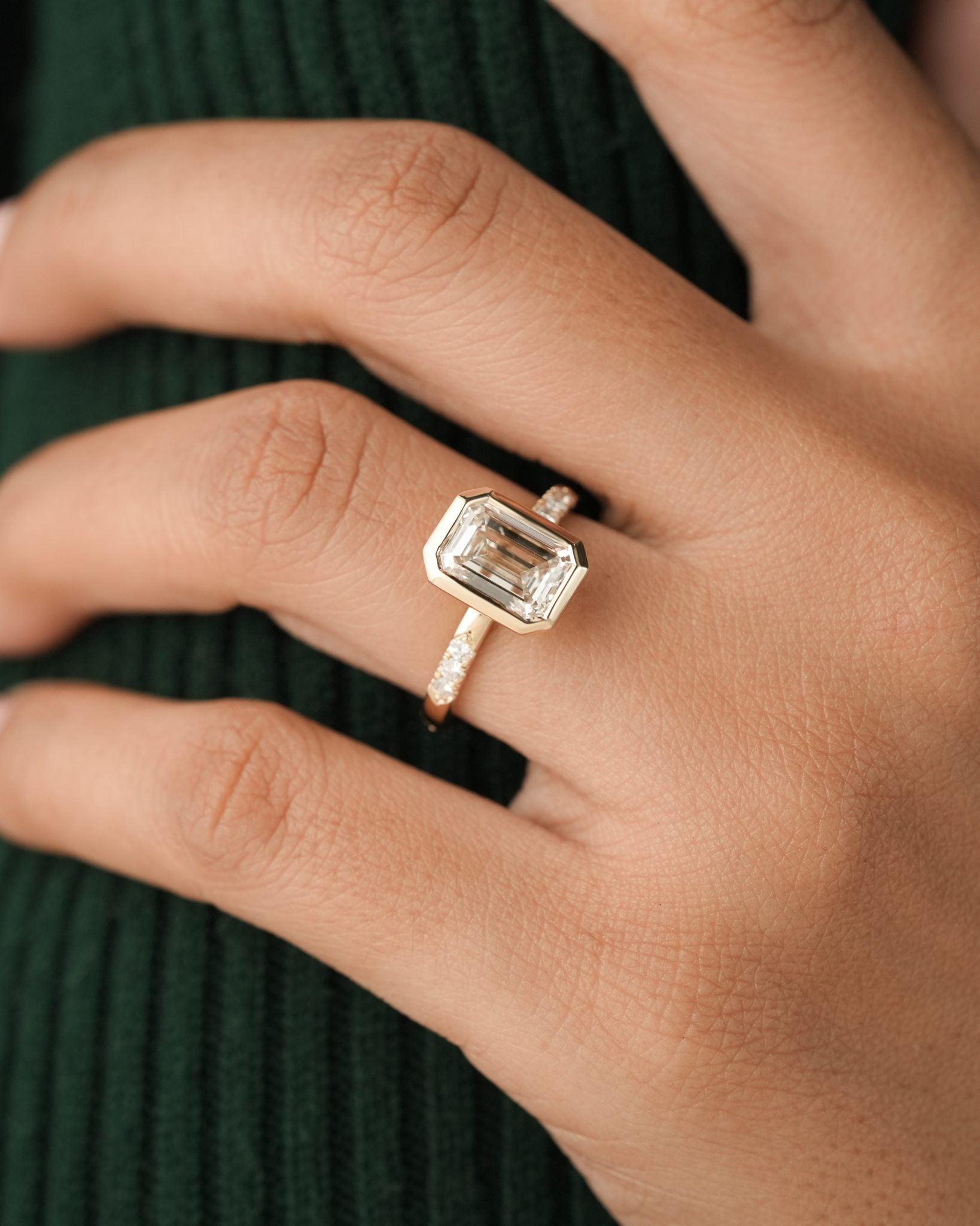 The Seraphelle Emerald Bezel Ring