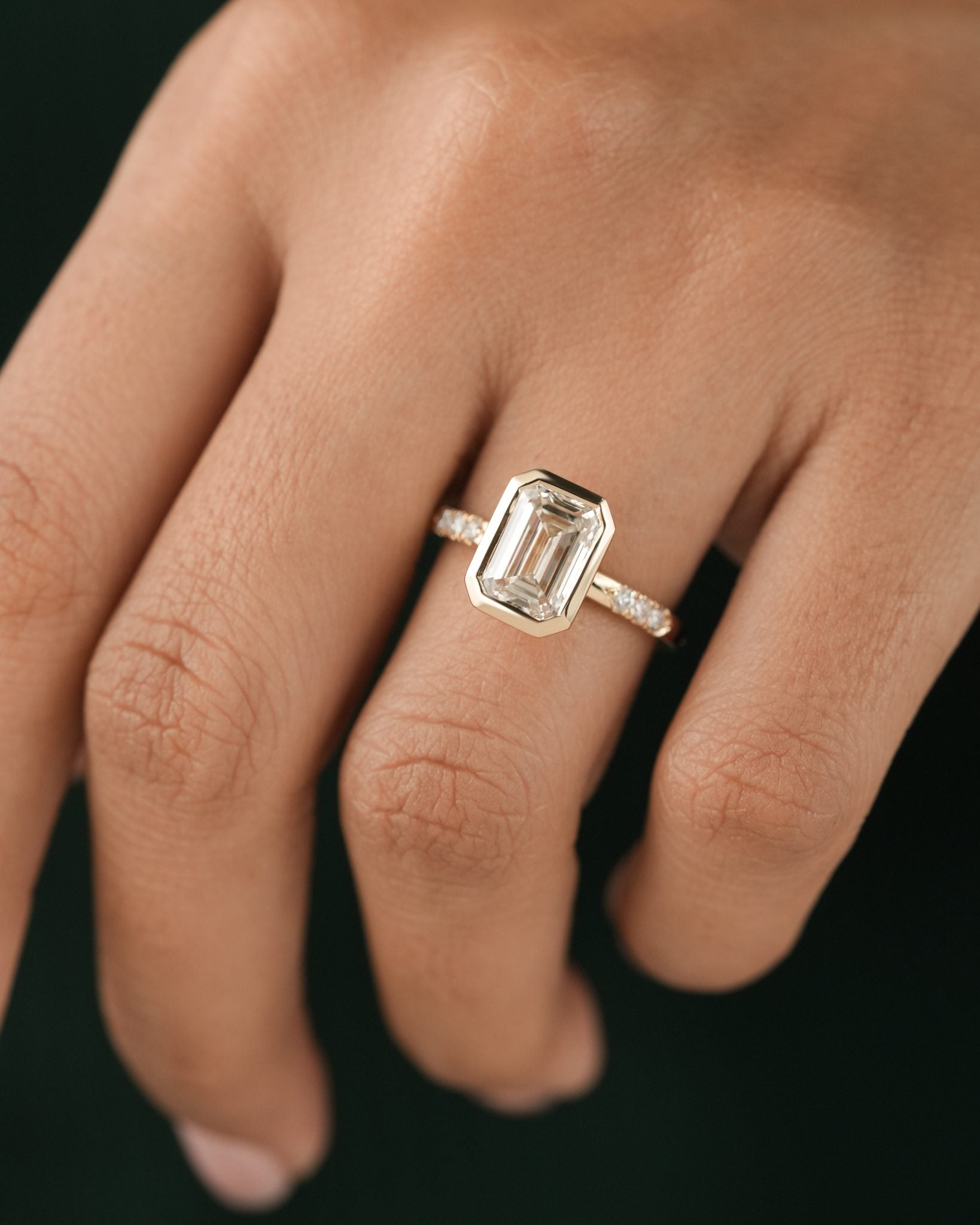The Seraphelle Emerald Bezel Ring