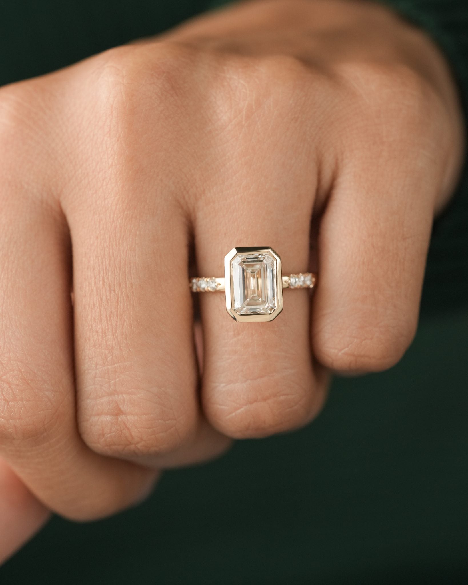 The Seraphelle Emerald Bezel Ring