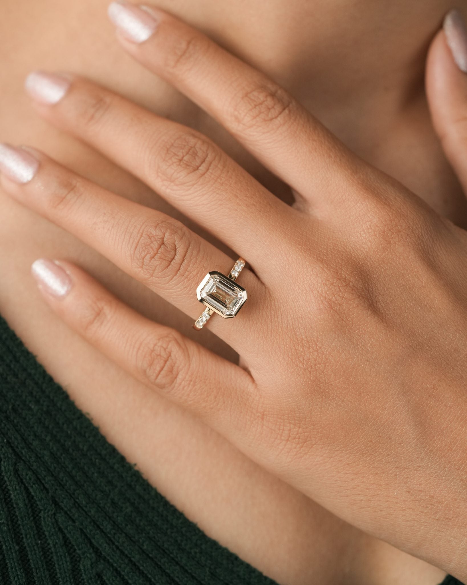 The Seraphelle Emerald Bezel Ring