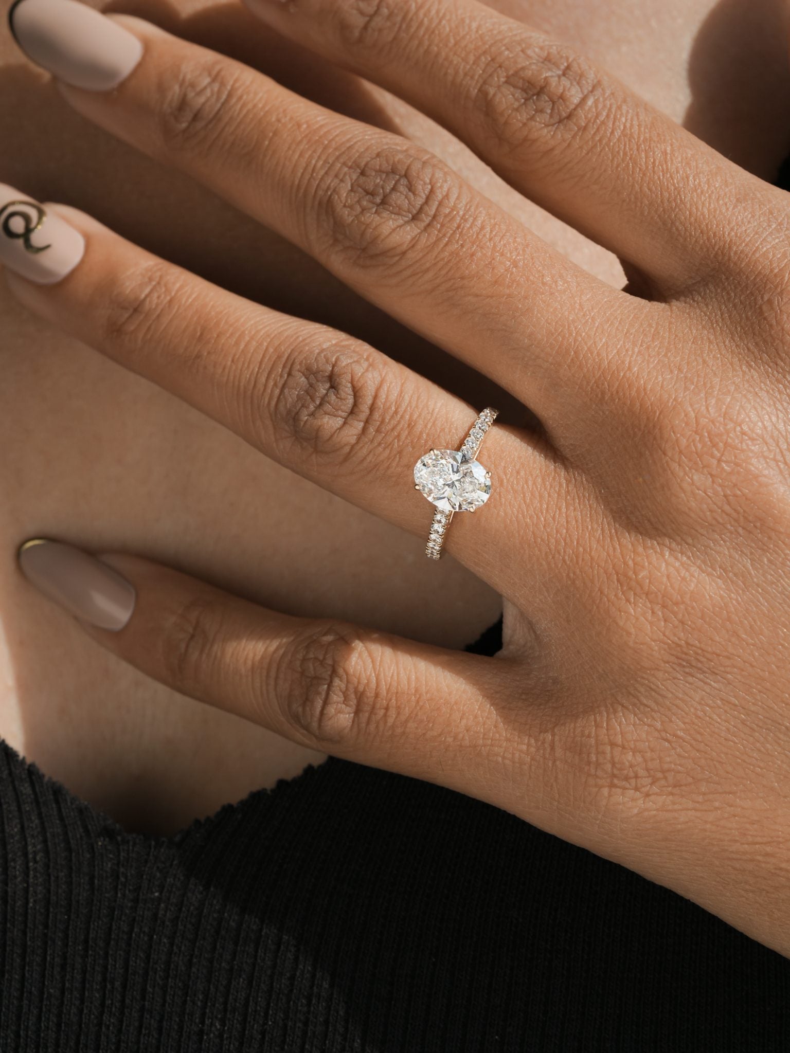 Elara Pavé Cathedral Ring