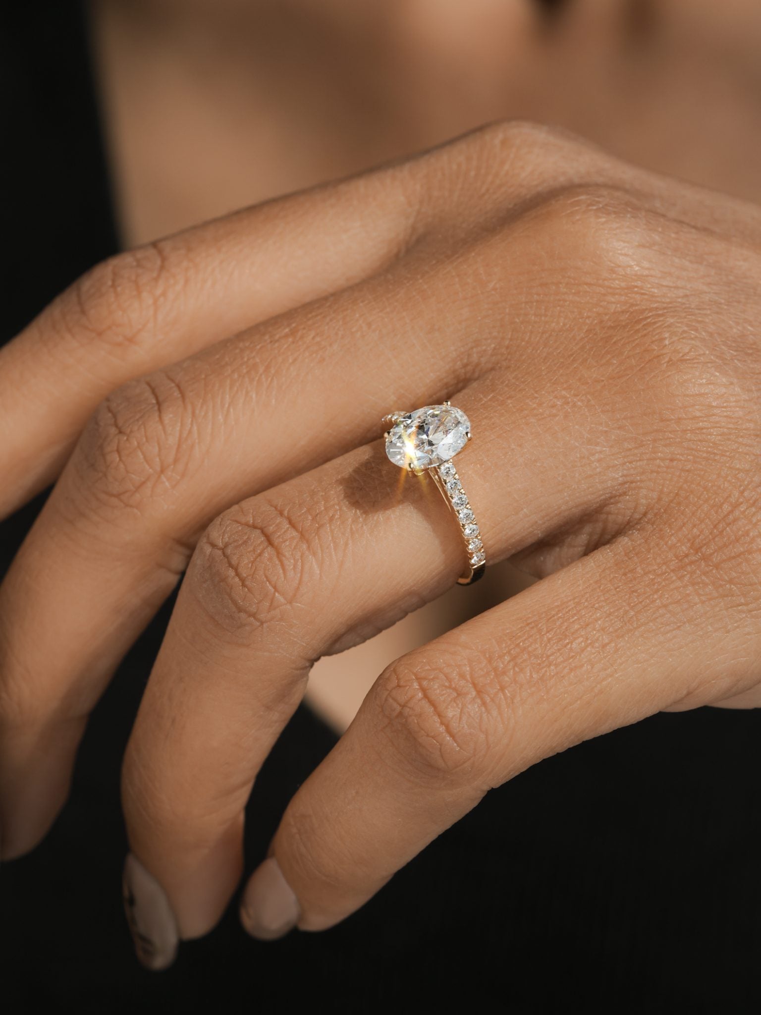 Elara Pavé Cathedral Ring