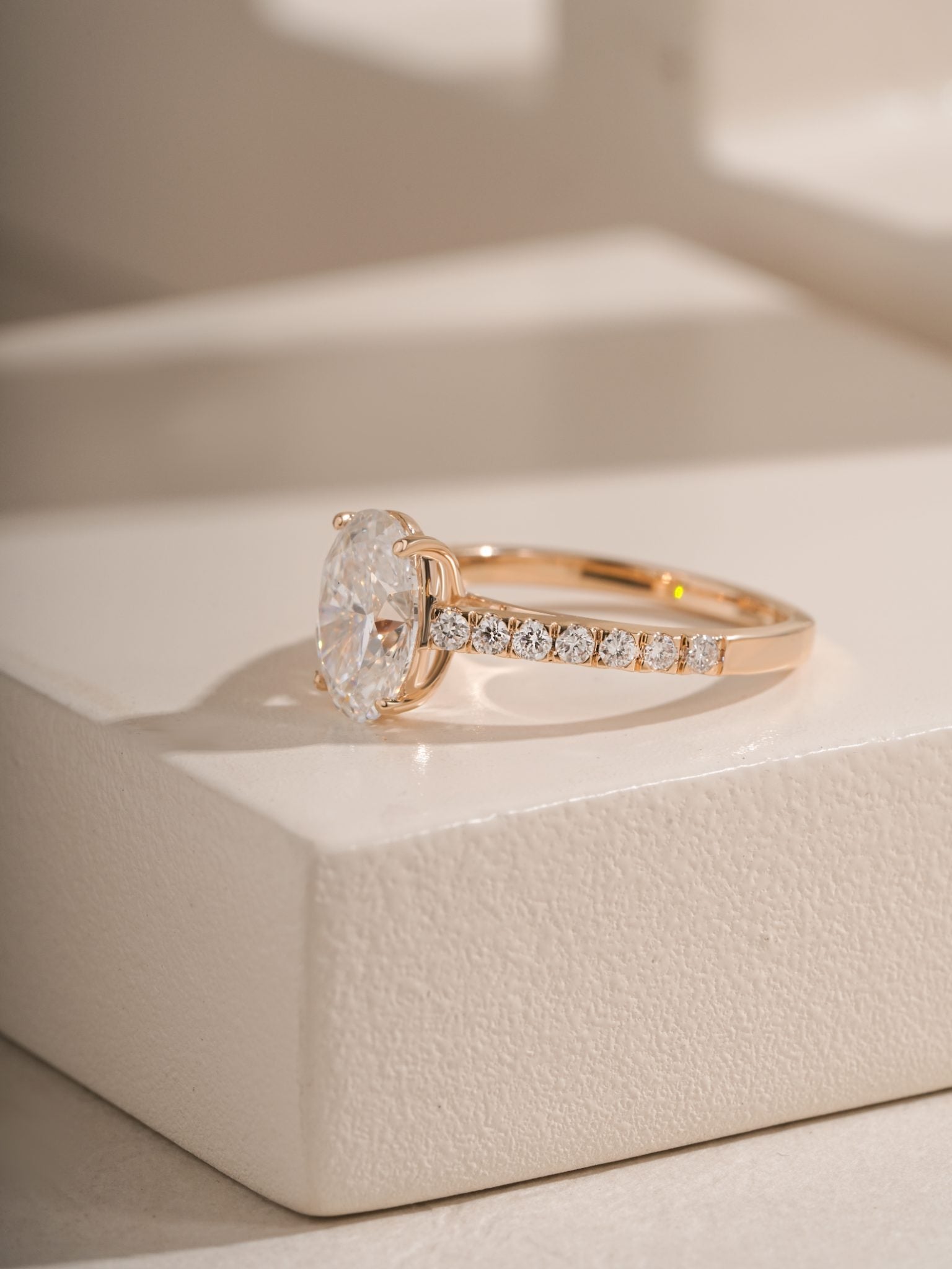 Elara Pavé Cathedral Ring