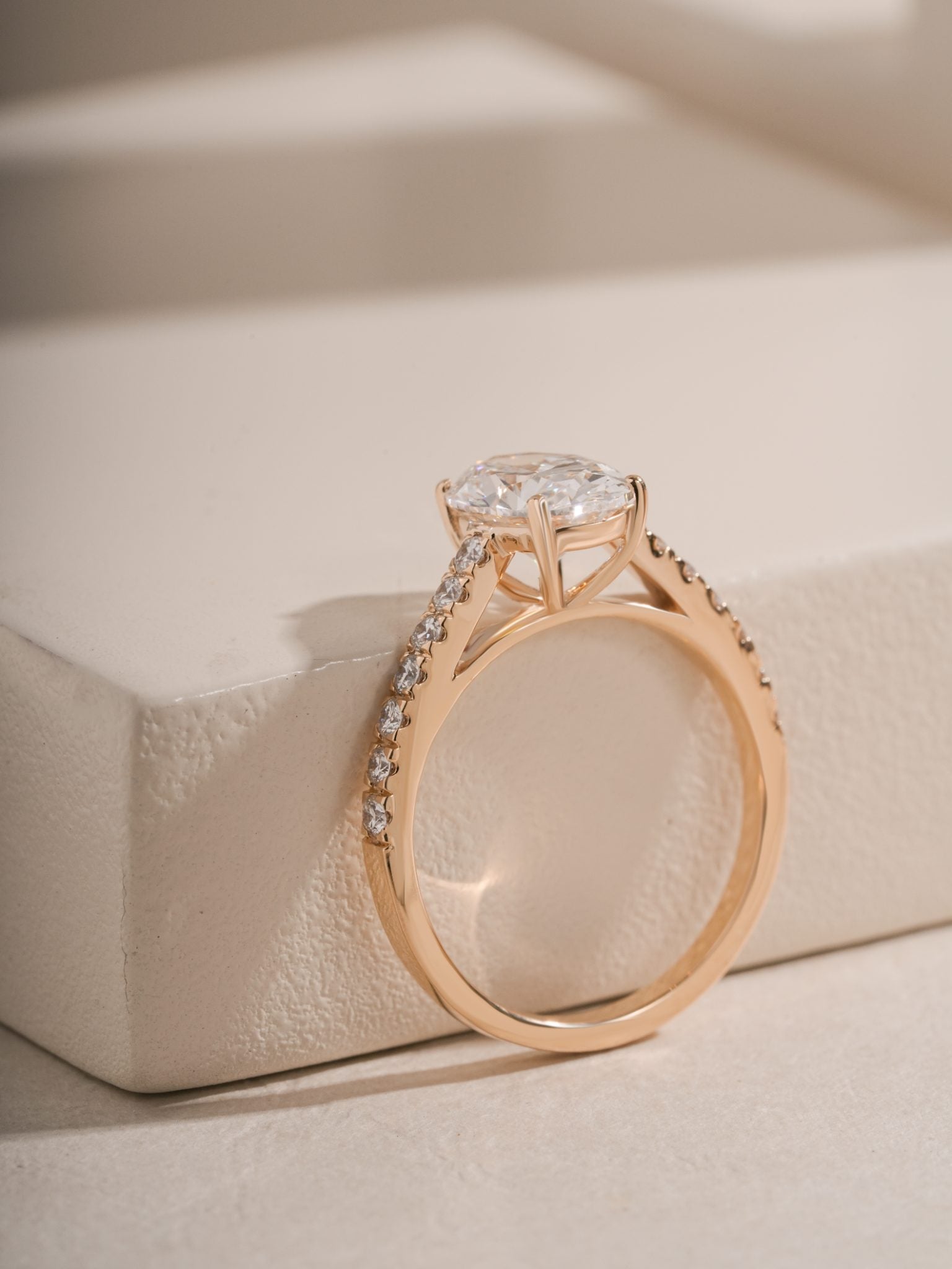 Elara Pavé Cathedral Ring