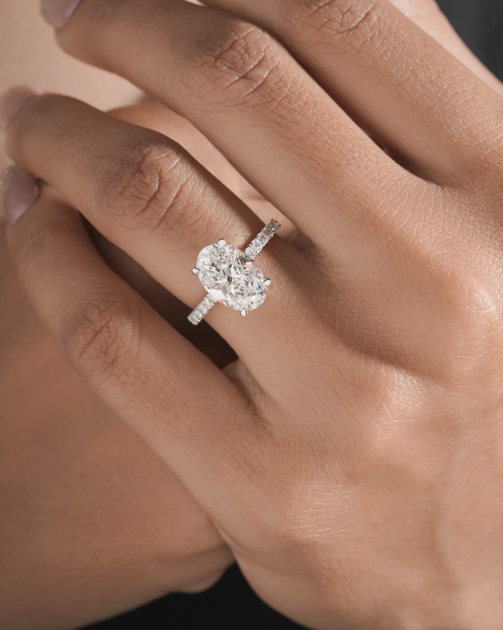 Lumina Semi Pavé Hidden Halo Ring