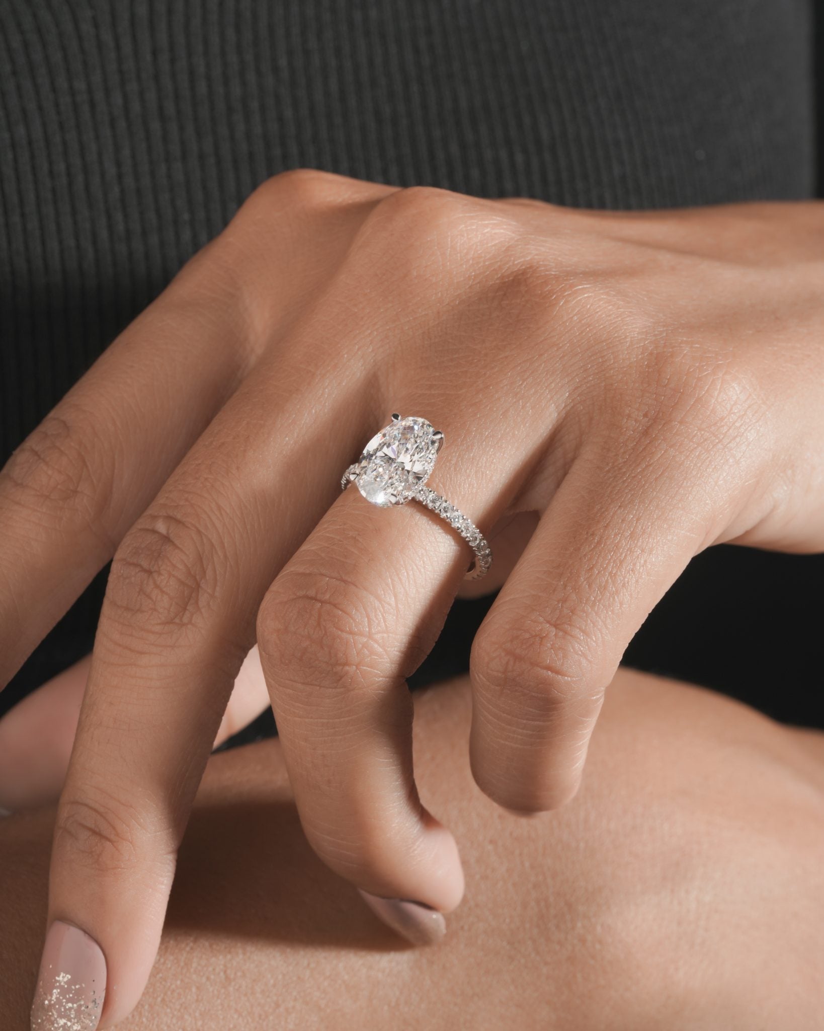 Lumina Semi Pavé Hidden Halo Ring