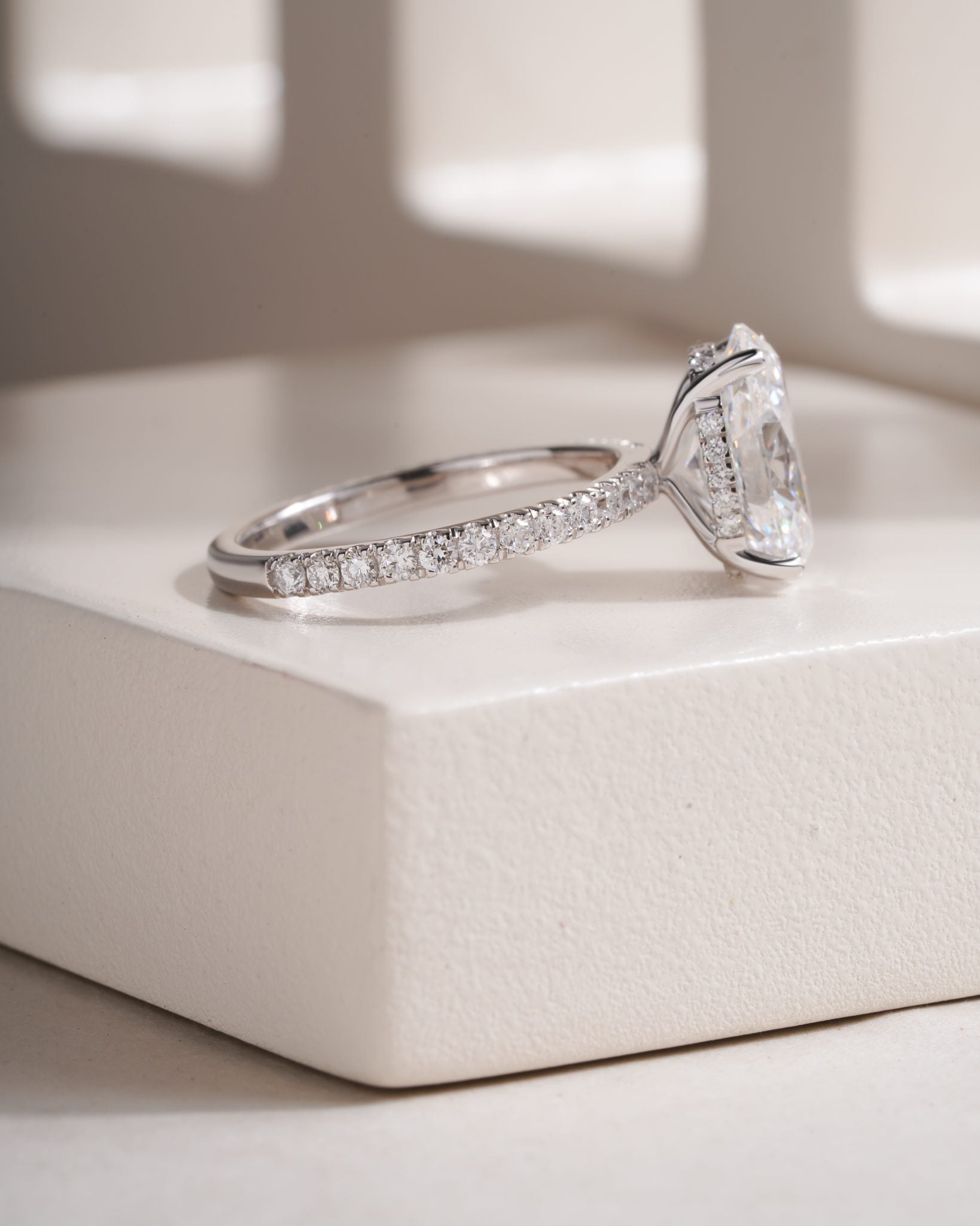 Lumina Semi Pavé Hidden Halo Ring