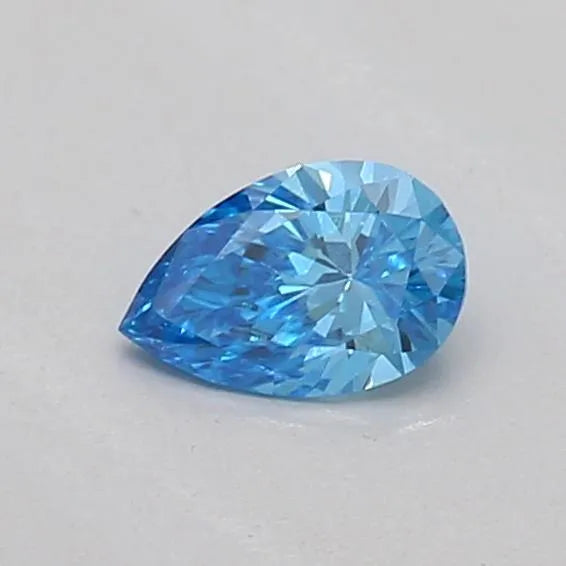 0.15ct Pear Lab Grown Diamond (Colour Fancy Vivid Blue, Clarity VS1, IGI Certified)