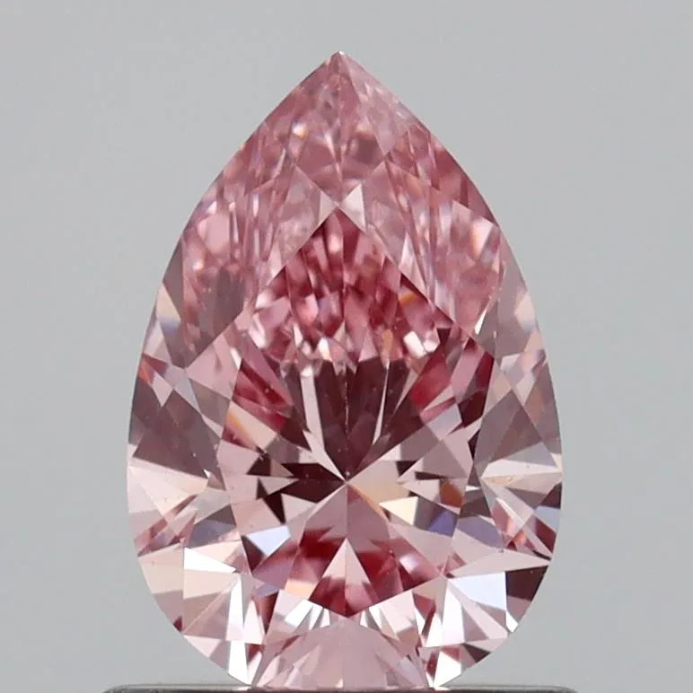 0.79ct Pear Lab Grown Diamond (Colour Fancy Intense Pink, Clarity VS2, IGI Certified)