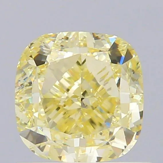 1.00ct Cushion modified Natural Diamond (Colour Fancy Light Yellow, Clarity SI1, GIA Certified)