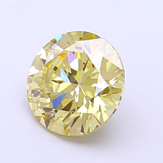 1.00ct Round Lab Grown Diamond (Colour Fancy Light Yellow, Clarity VS2, Cut EX, IGI Certified)