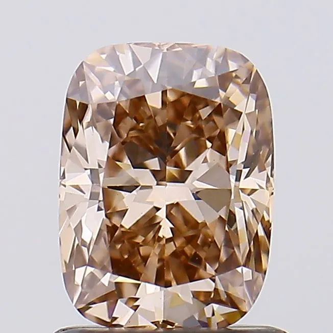 1.01ct Cushion brilliant Lab Grown Diamond (Colour Fancy Brown, Clarity VS1, IGI Certified)