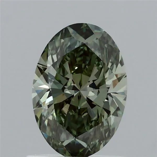 1.02ct Oval Lab Grown Diamond (Colour Fancy Vivid Green, Clarity VS1, IGI Certified)
