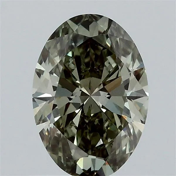 1.02ct Oval Lab Grown Diamond (Colour Fancy Vivid Green, Clarity VVS2, IGI Certified)