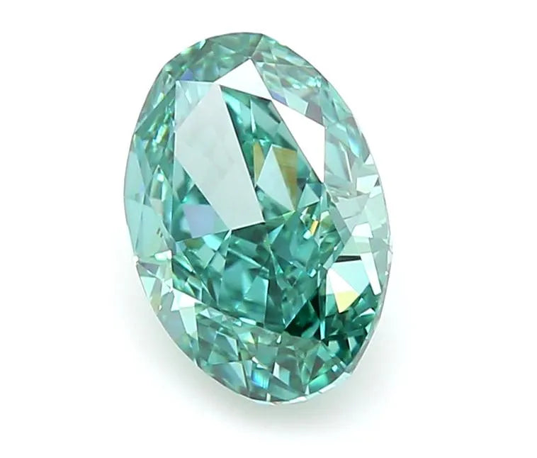 1.04ct Oval Lab Grown Diamond (Colour Fancy Vivid Green, Clarity VVS2, IGI Certified)