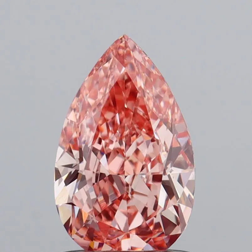 1.04ct Pear Lab Grown Diamond (Colour Fancy Intense Pink, Clarity VVS2, IGI Certified)