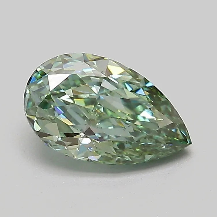 1.04ct Pear Lab Grown Diamond (Colour Fancy Vivid Green, Clarity VS1, IGI Certified)