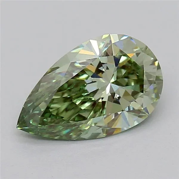 1.04ct Pear Lab Grown Diamond (Colour Fancy Vivid Green, Clarity VVS2, IGI Certified)