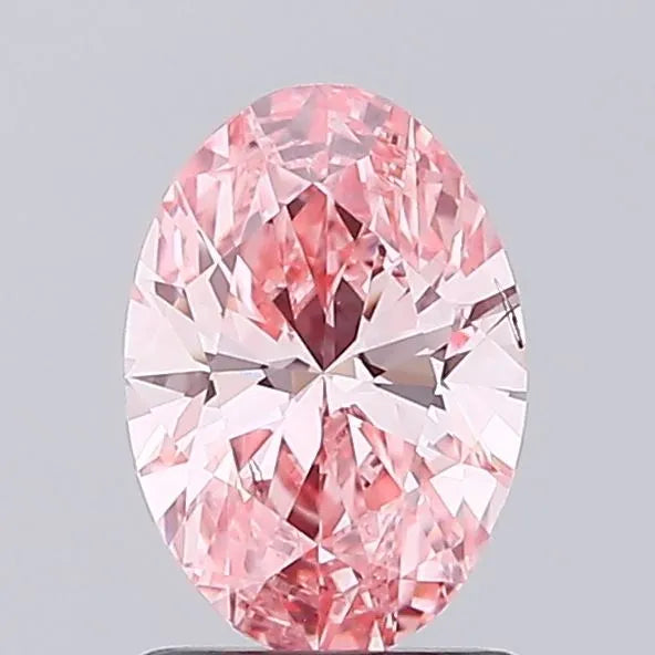 1.06ct Oval Lab Grown Diamond (Colour Fancy Vivid Pink, Clarity SI1, IGI Certified)